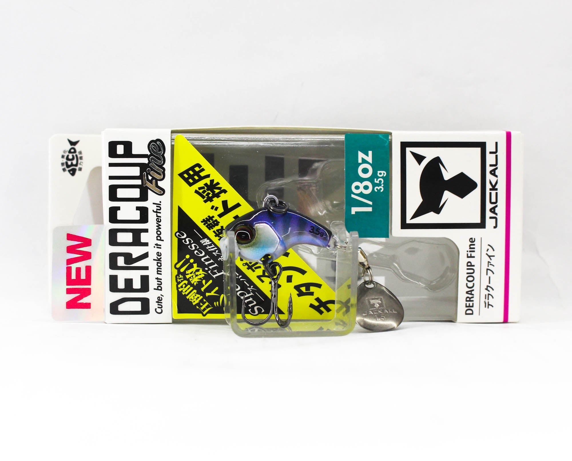 Jackall Deracoup Fine 1/8 oz Spin Tail Sinking Lure Ghost Chigill (4976)