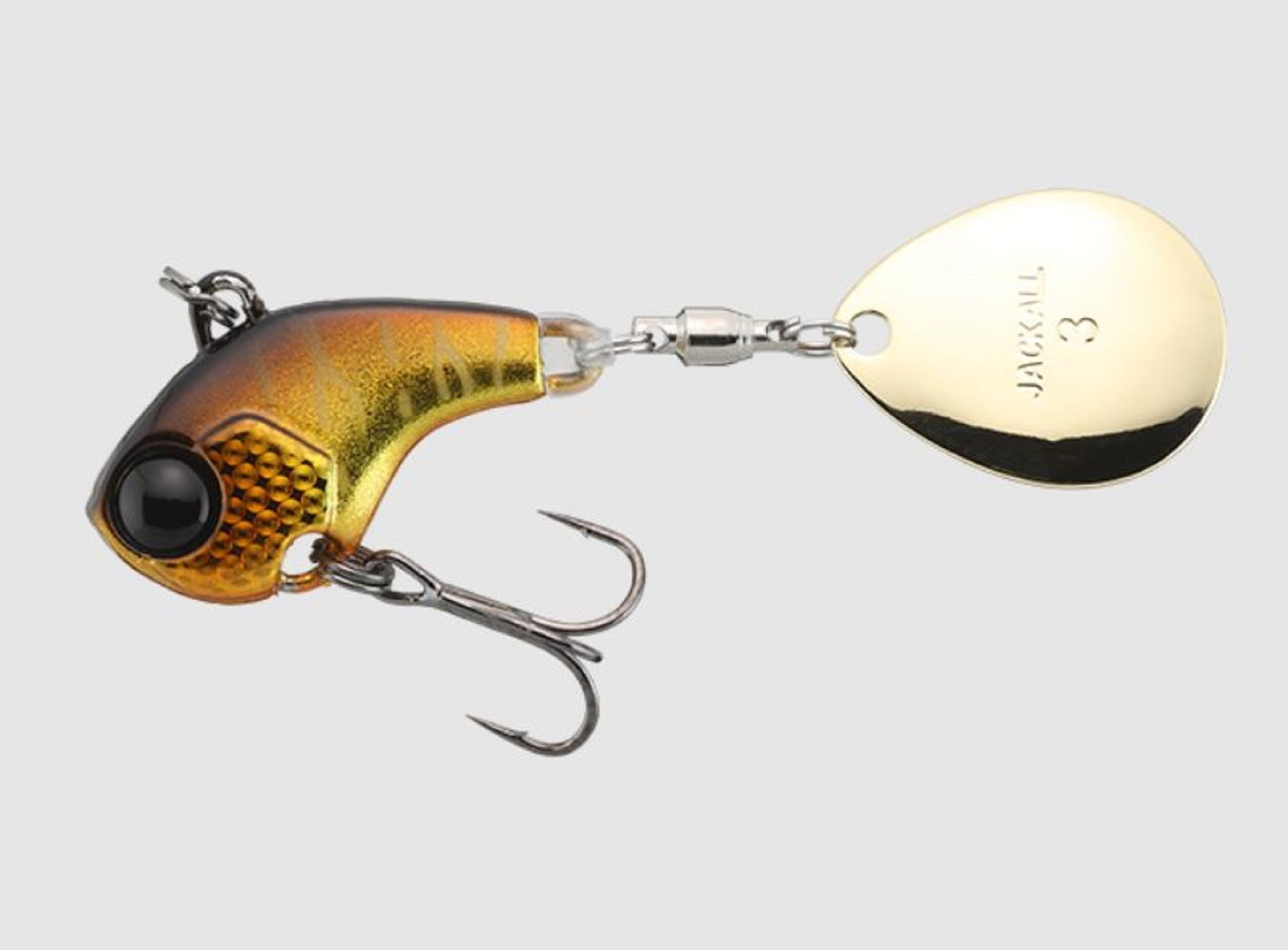 Jackall Deracoup 3/4 oz Spin Tail Sinking Lure Silver Gold Bk (5997)