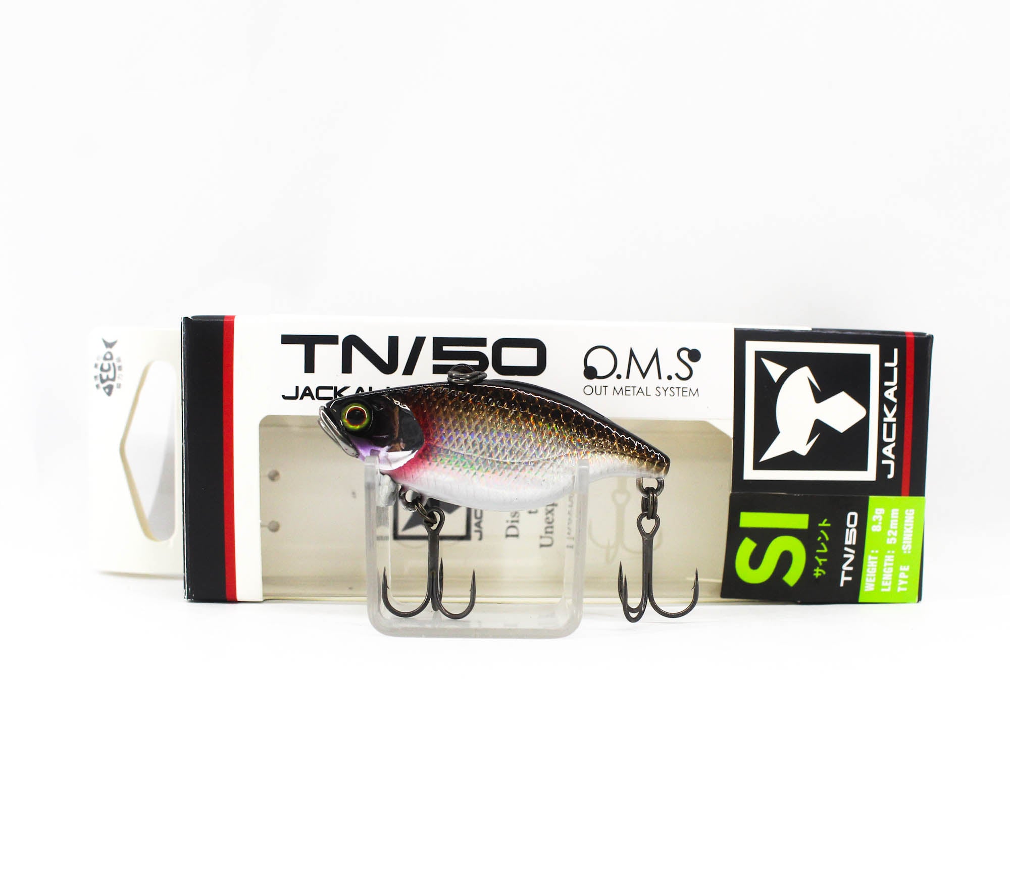 Jackall TN 50 Silent Vibration Lure Reaction Silver Black (6222)