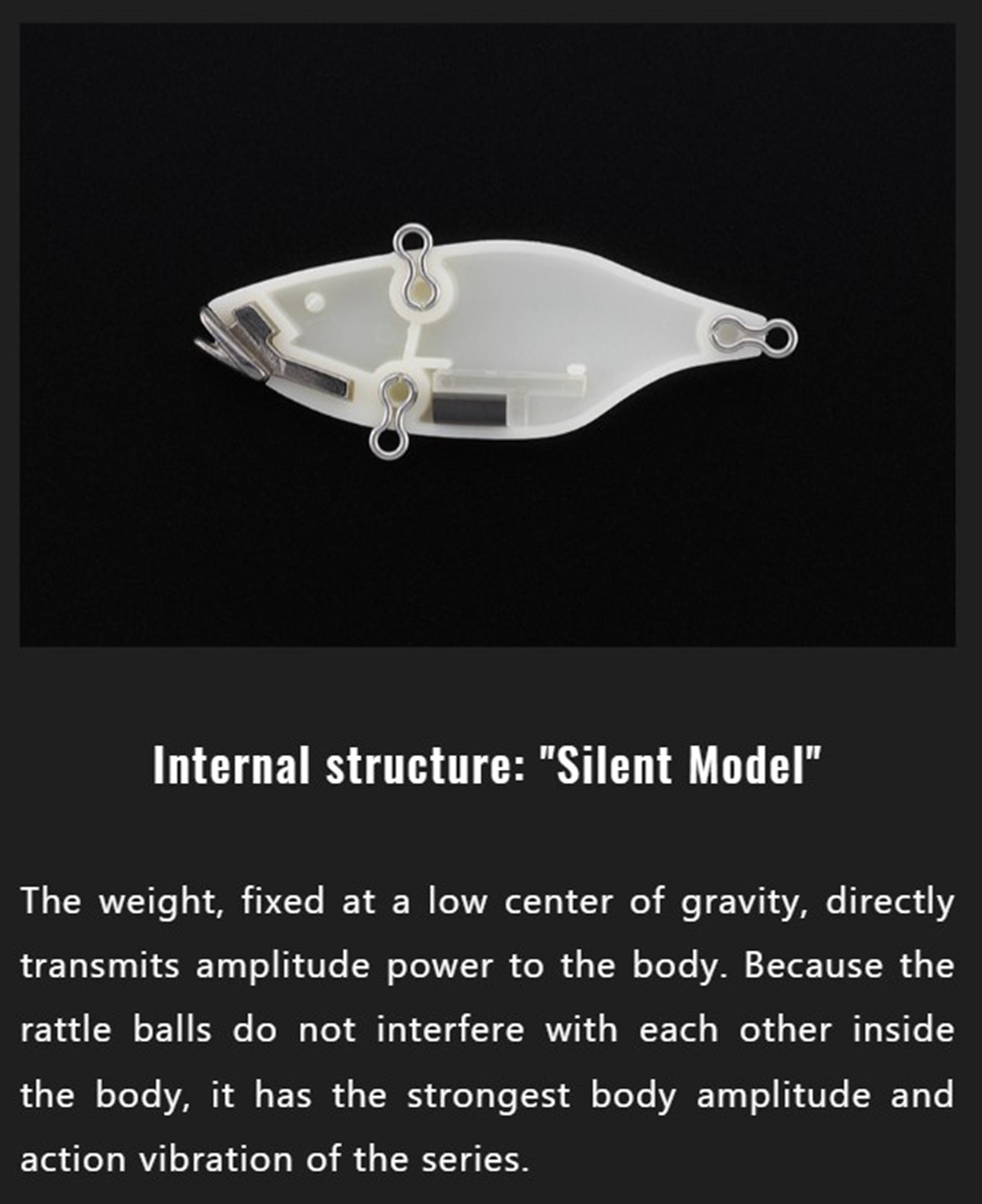 Jackall TN 50 Silent Vibration Lure Reaction Silver Black (6222)