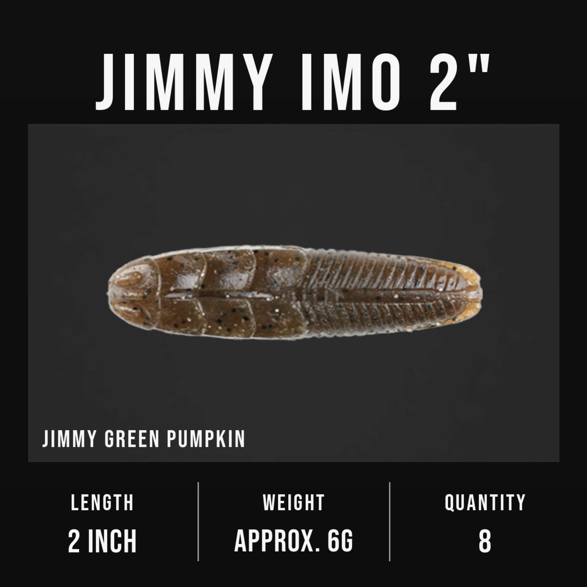 Jackall Soft Lure Jimmy IMO 2 Inch Jimmy Green Pumpkin (6802)