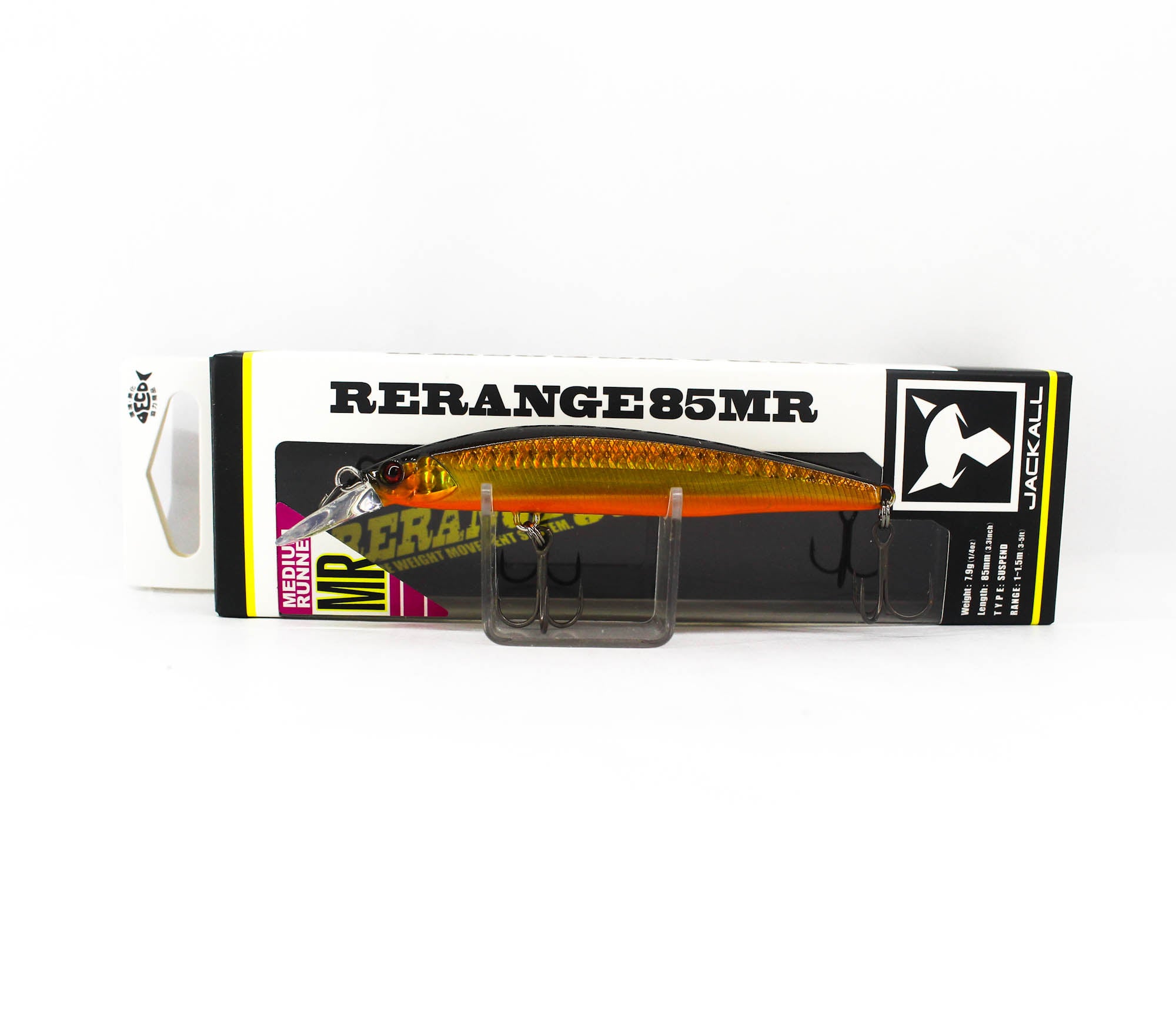 Jackall Rerange 85SP MR Suspend Lure Double Clutch Gold Black (6949)