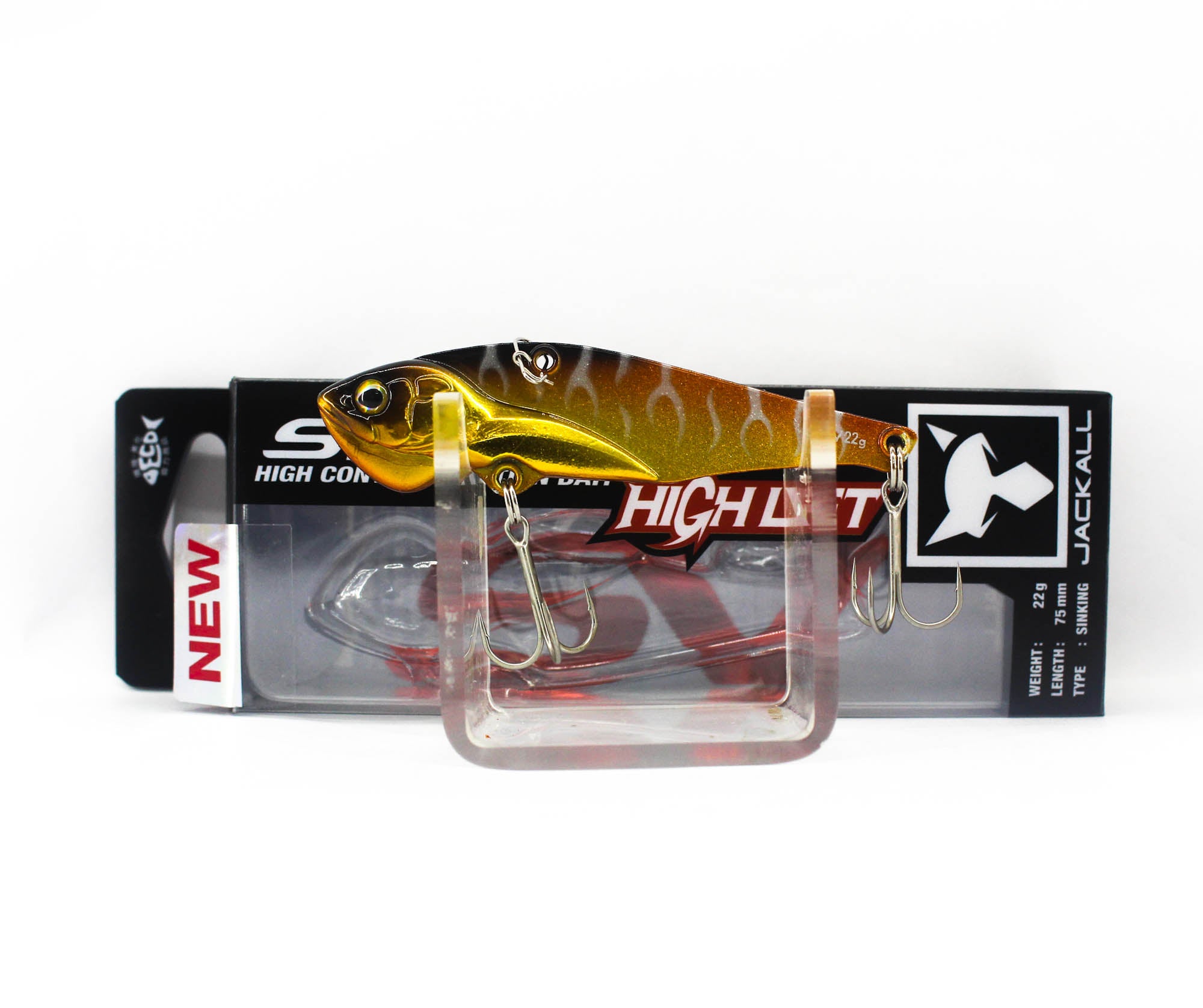 Jackall Speed Vib High Lift 22 grams Sinking Lure Sil Powder Gold Blk (0588)