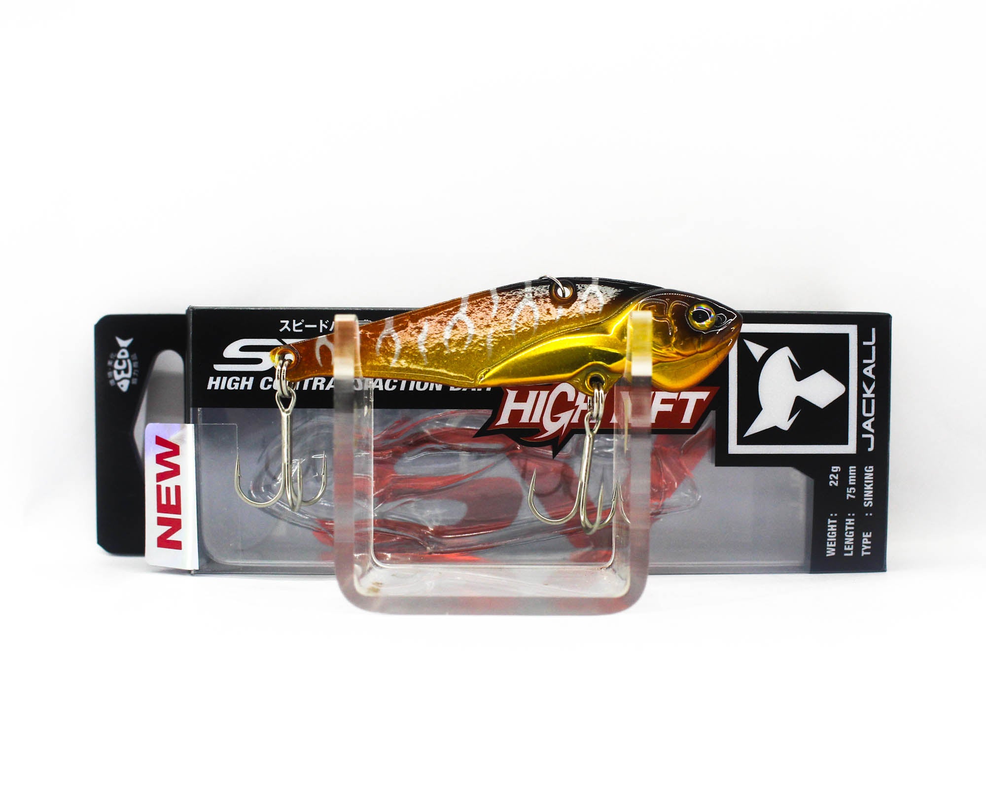 Jackall Speed Vib High Lift 22 grams Sinking Lure Sil Powder Gold Blk (0588)