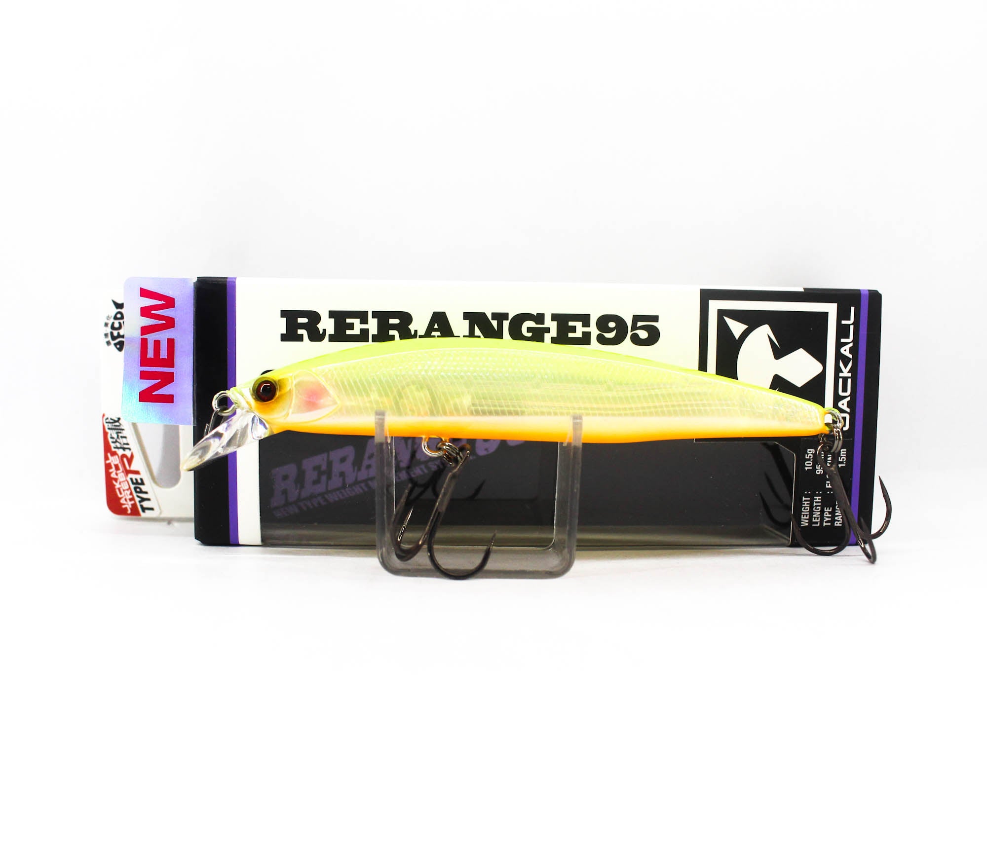 Jackall Rerange 95F Floating Lure Chartreuse Back Pearl (1103)
