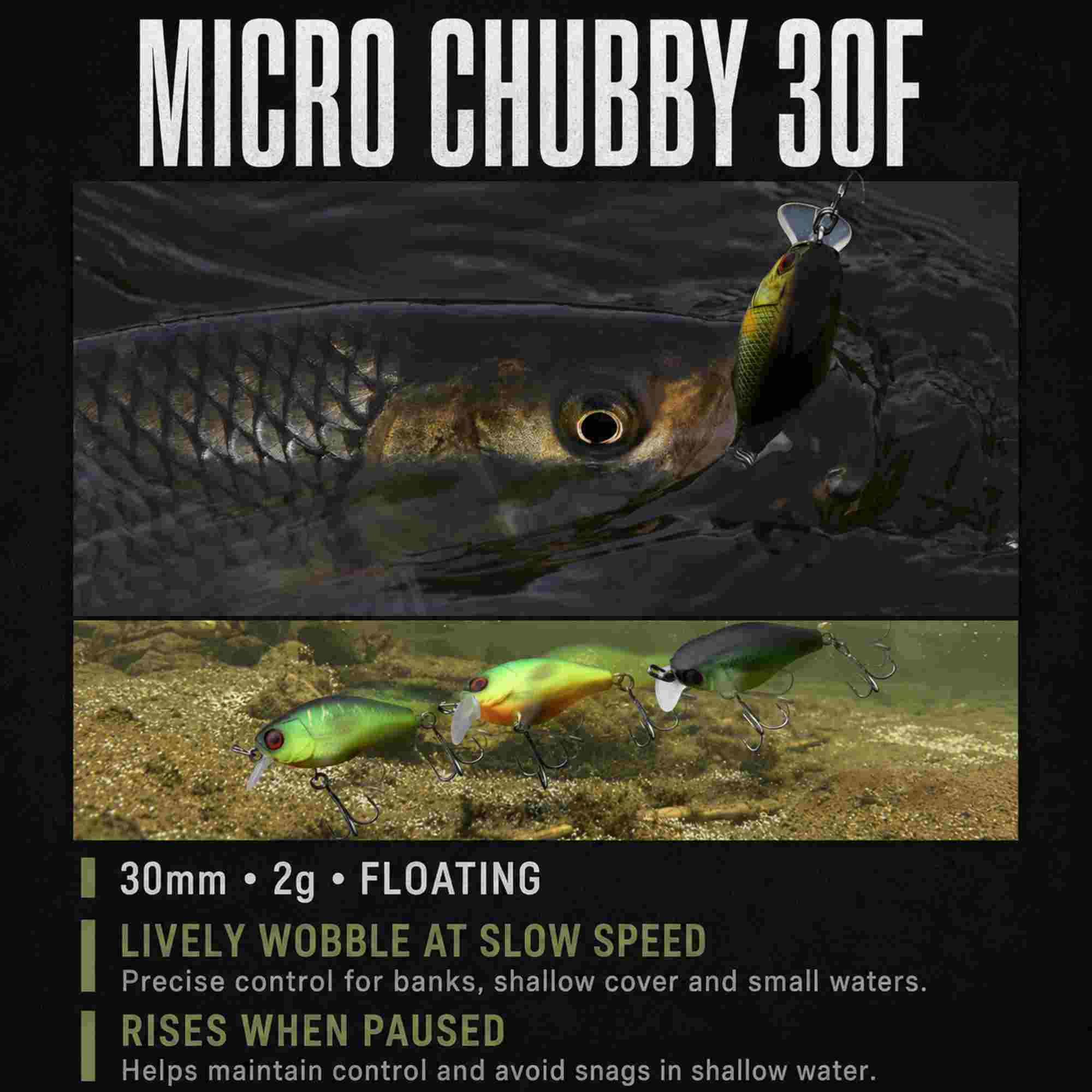 Jackall Chubby Micro 30F Floating Lure HL G Perch (1585)