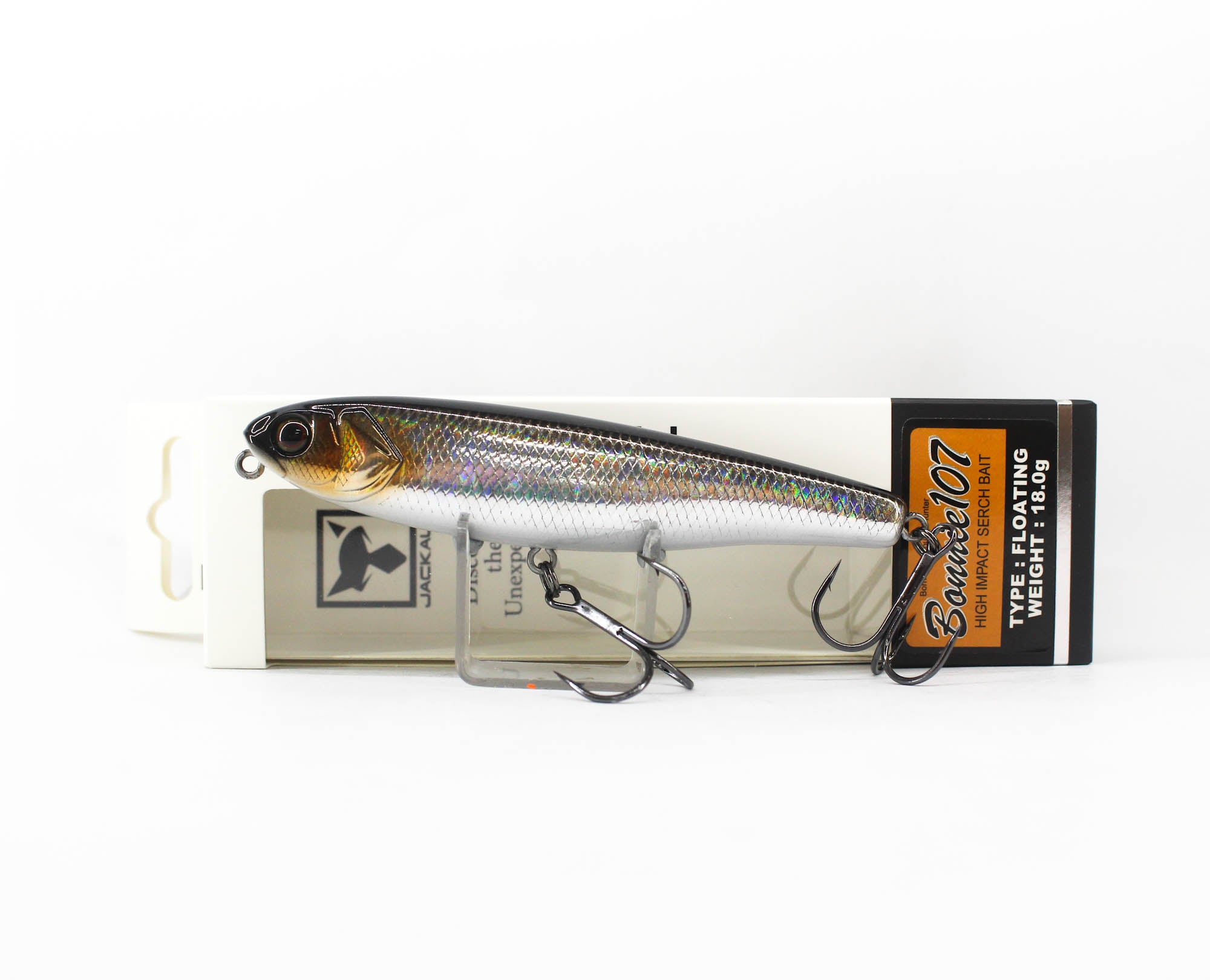 Jackall Bonnie 107 Floating Lure HL Silver & Black (2254)