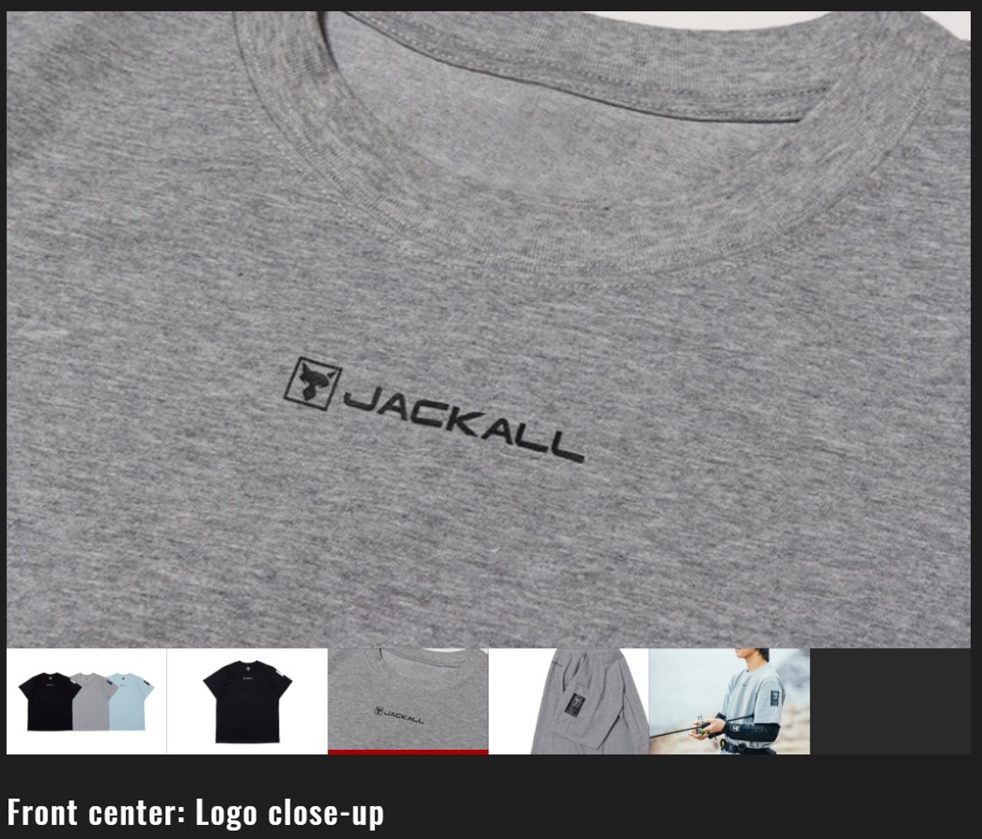 Jackall T-Shirt TS-B003 Cool Short Sleeve Size L Black (2780)