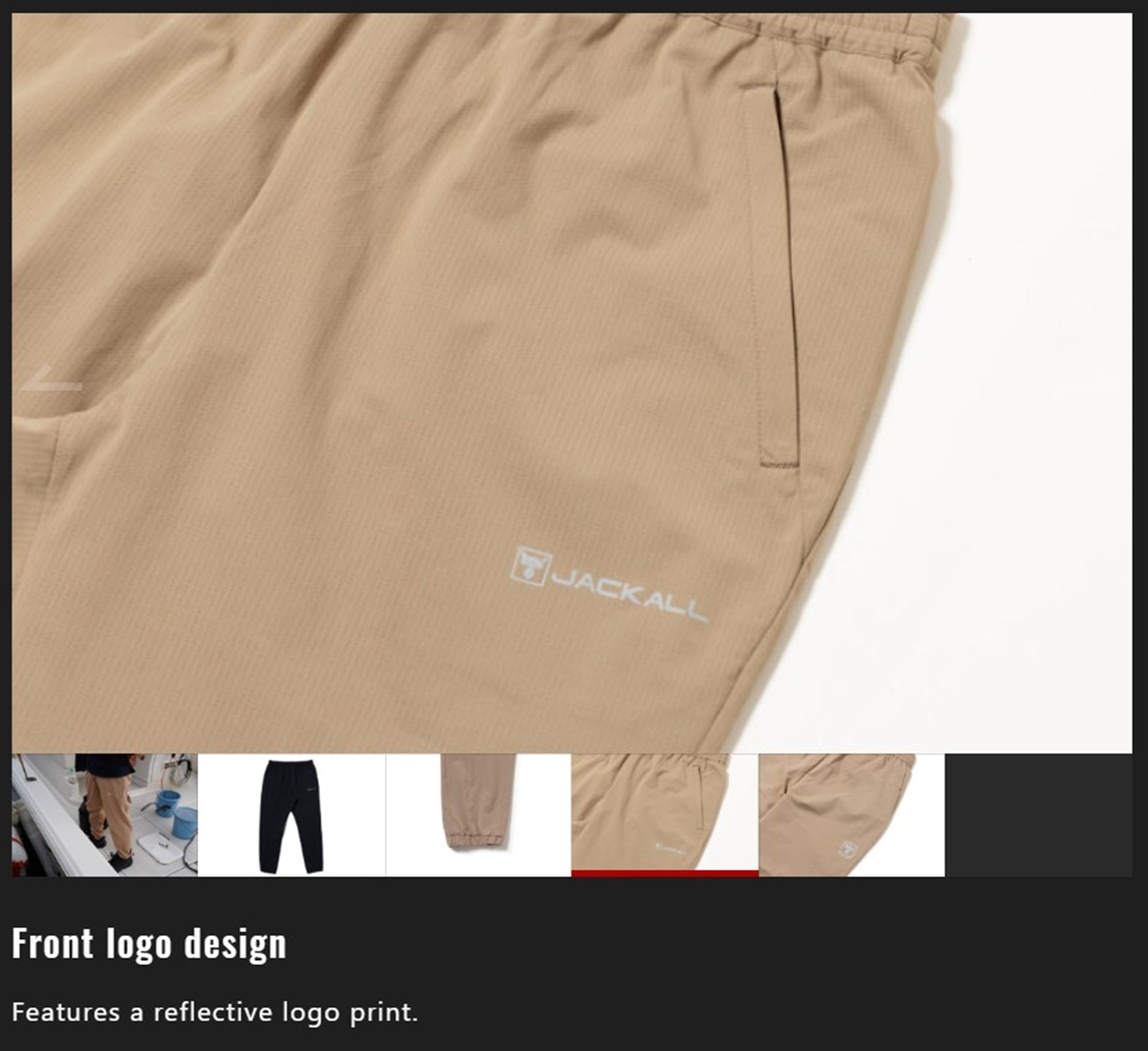 Jackall Pants PA-B001 Dry Mesh Slim Jogger Pants Size L Black (3336)