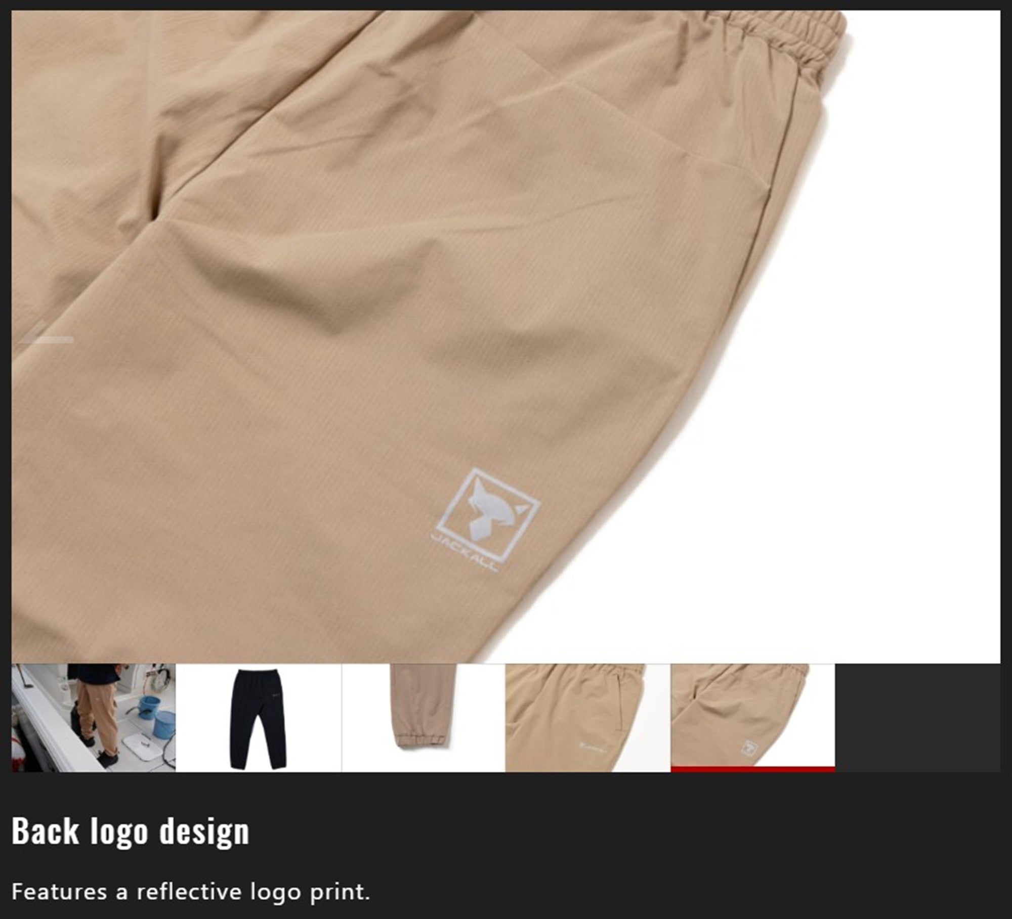 Jackall Pants PA-B001 Dry Mesh Slim Jogger Pants Size L Black (3336)
