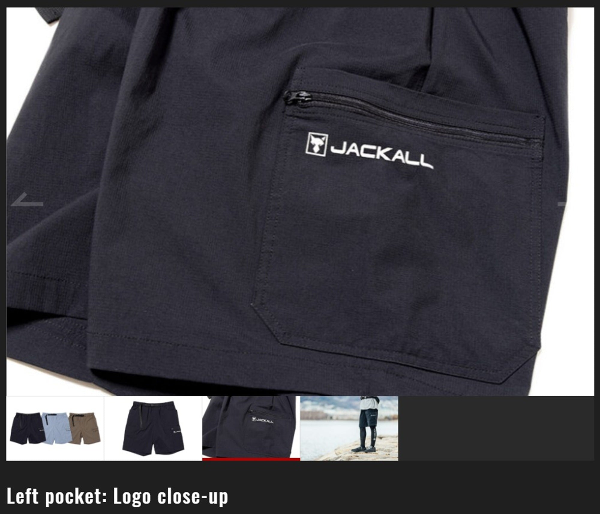 Jackall Shorts PA-B004 Fishing Shorts Size XL Black (3695)