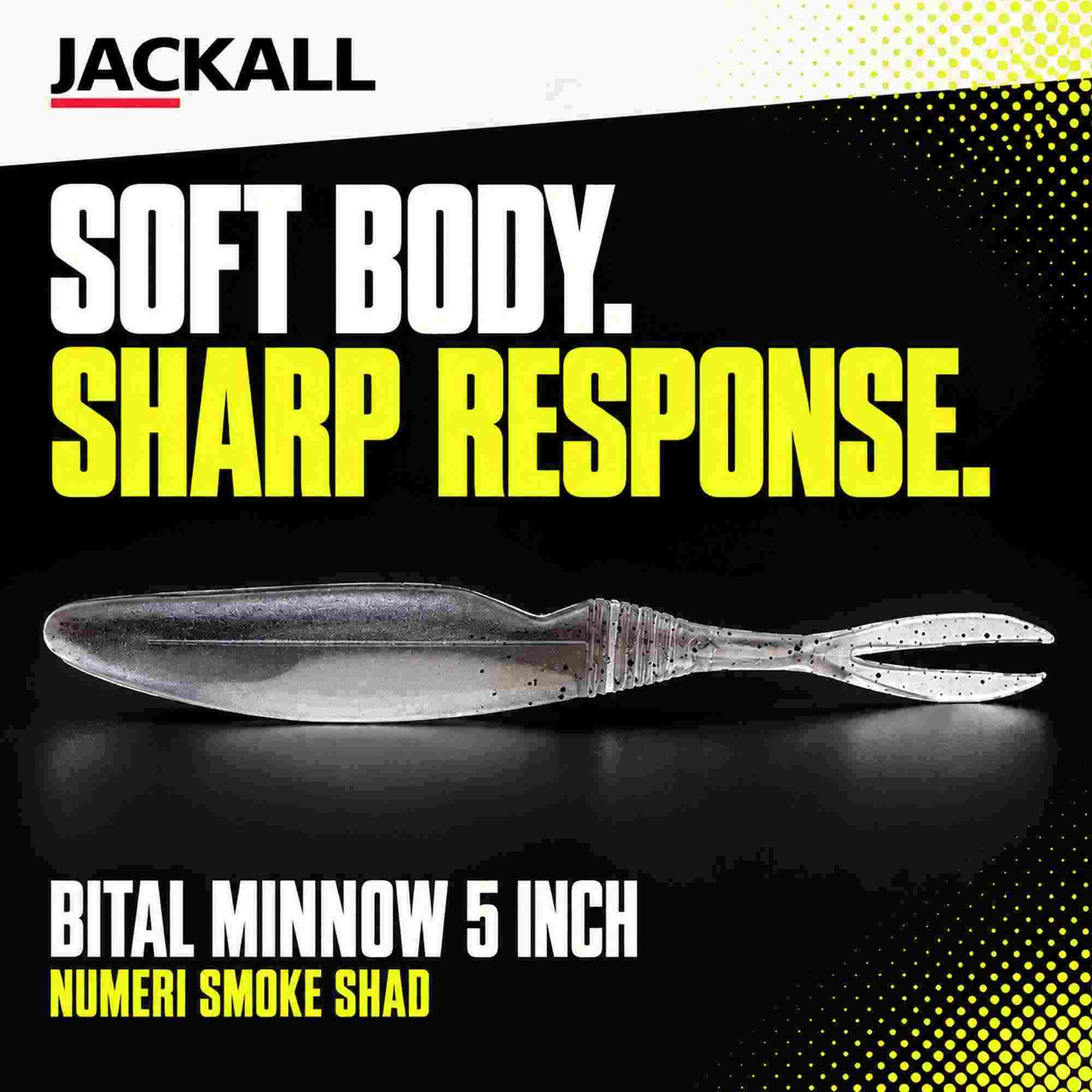 Jackall Soft Lure Bital Minnow 5 Inch Numeri Smoke Shad (6283)