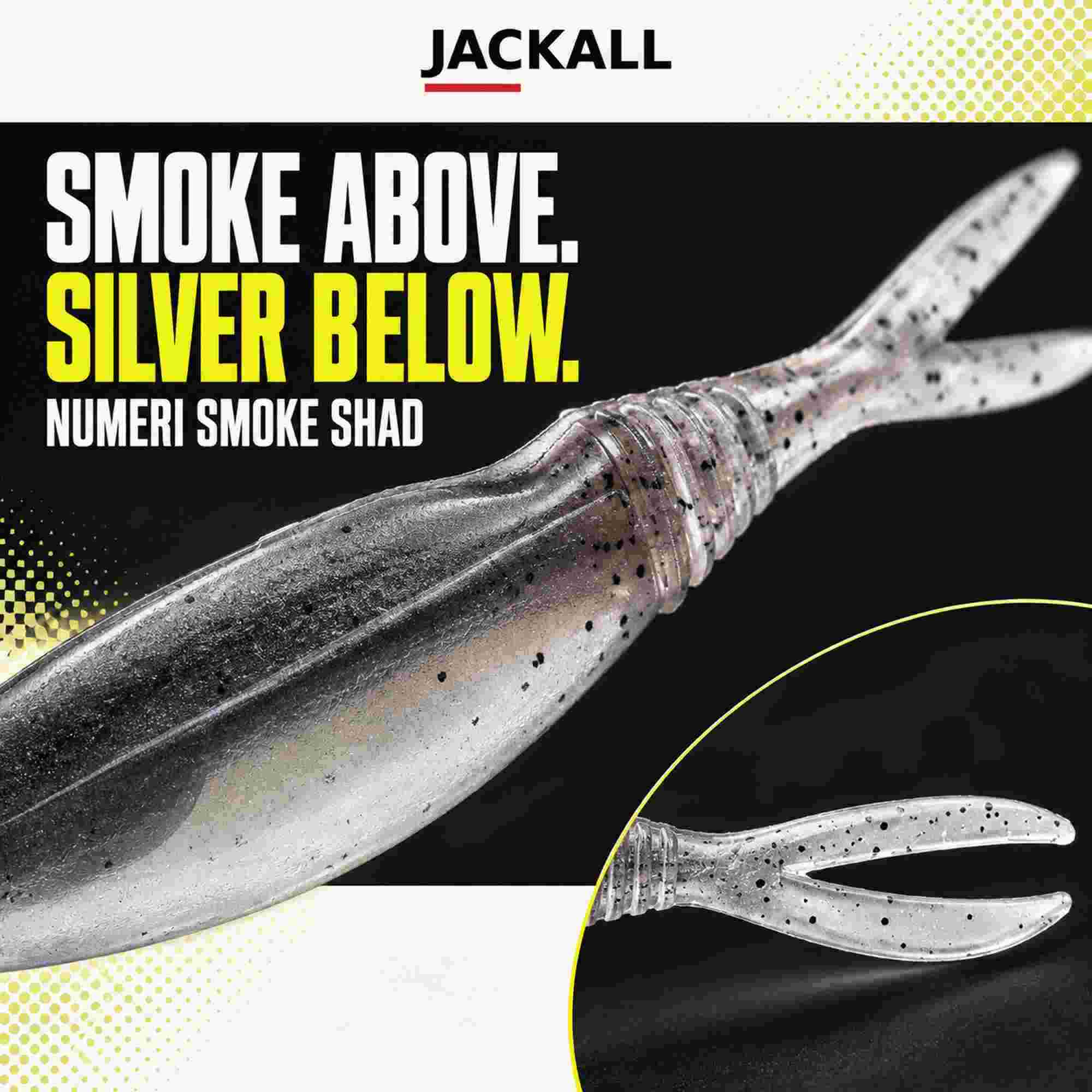 Jackall Soft Lure Bital Minnow 5 Inch Numeri Smoke Shad (6283)