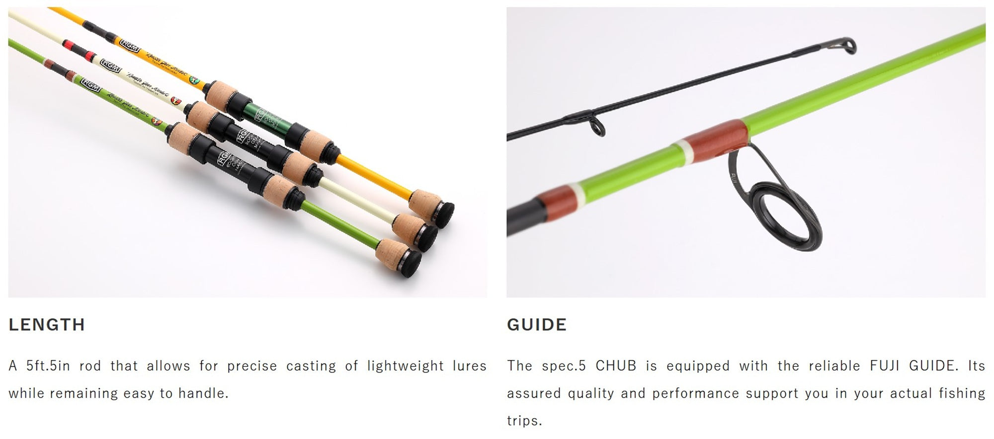 Jackall RGM Rod Spinning Spec 5 Chub 55 5PC Bright Yellow (8614)