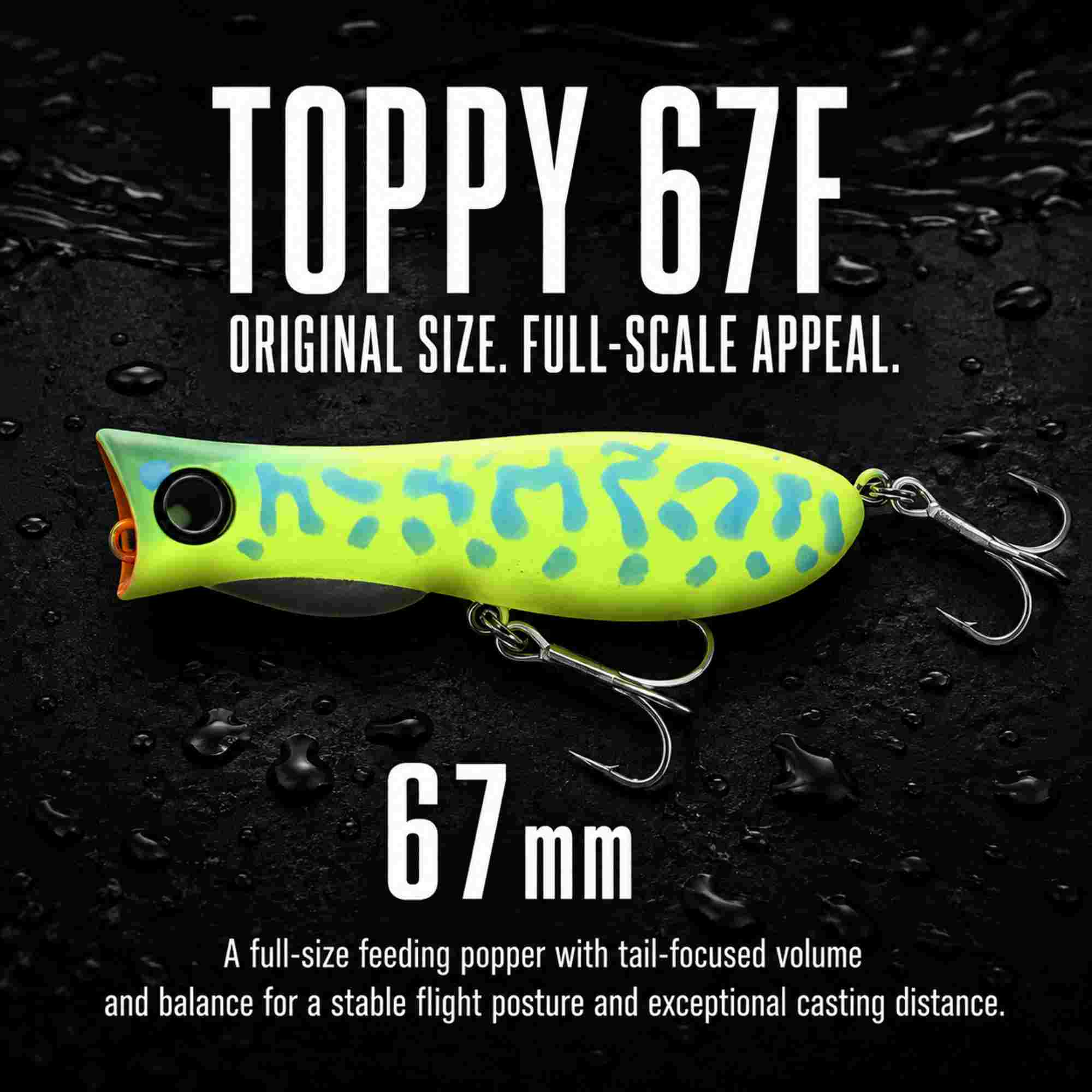 Jackall Bleeker Toppy 67F Floating Lure Red Head Reverse (1034)