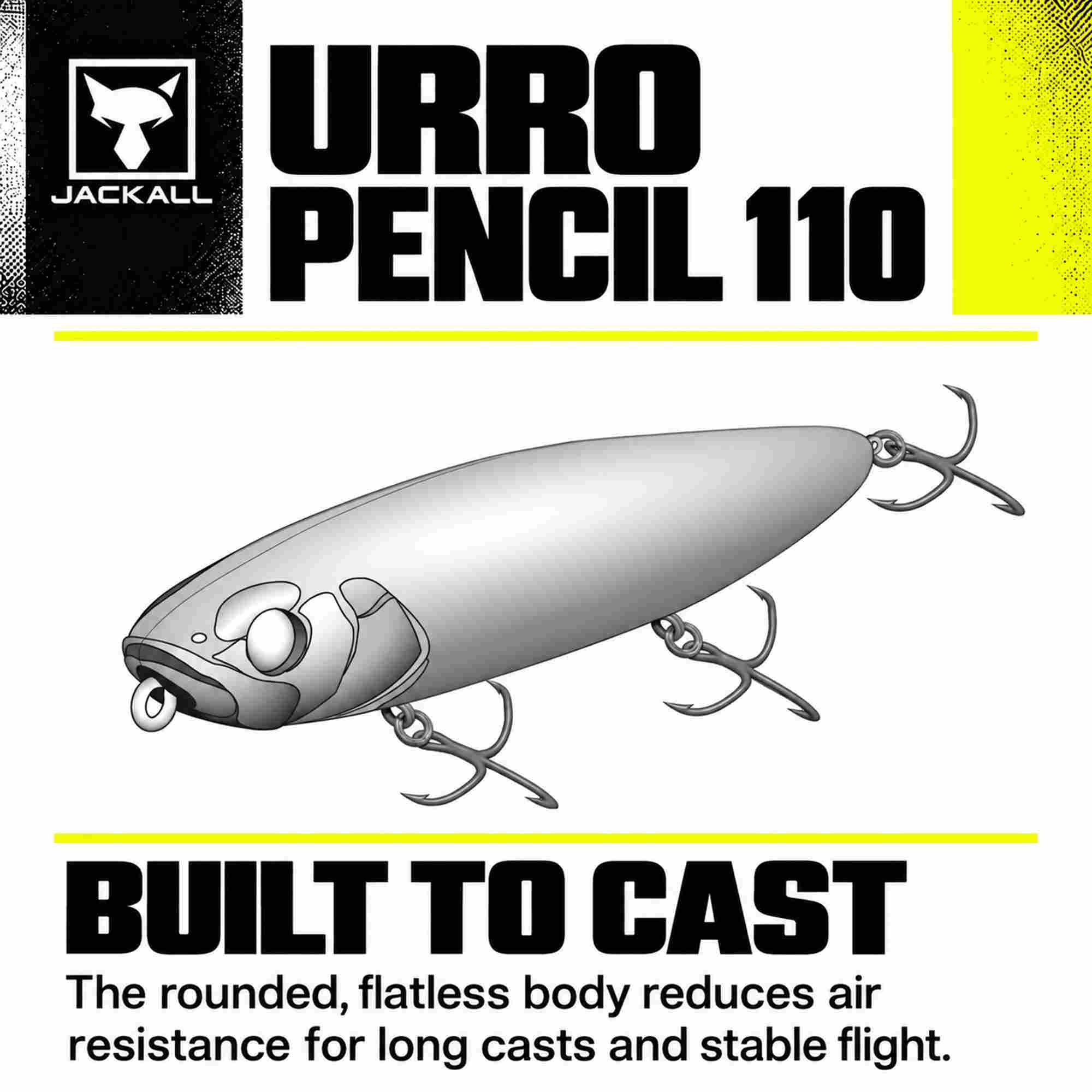 Jackall Urro Pencil 110 Floating Lure Mat Tiger (4356)
