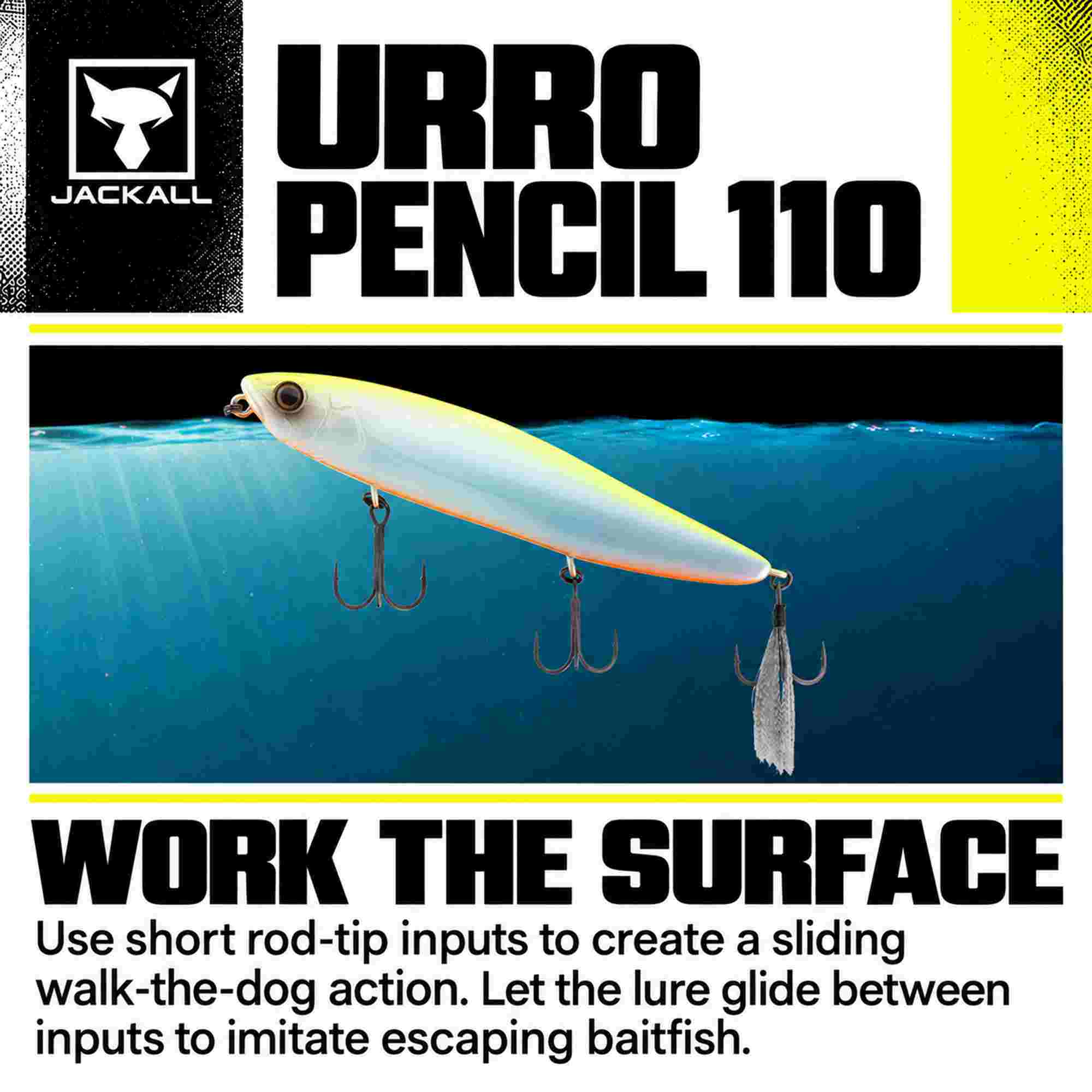 Jackall Urro Pencil 110 Floating Lure Mat Tiger (4356)