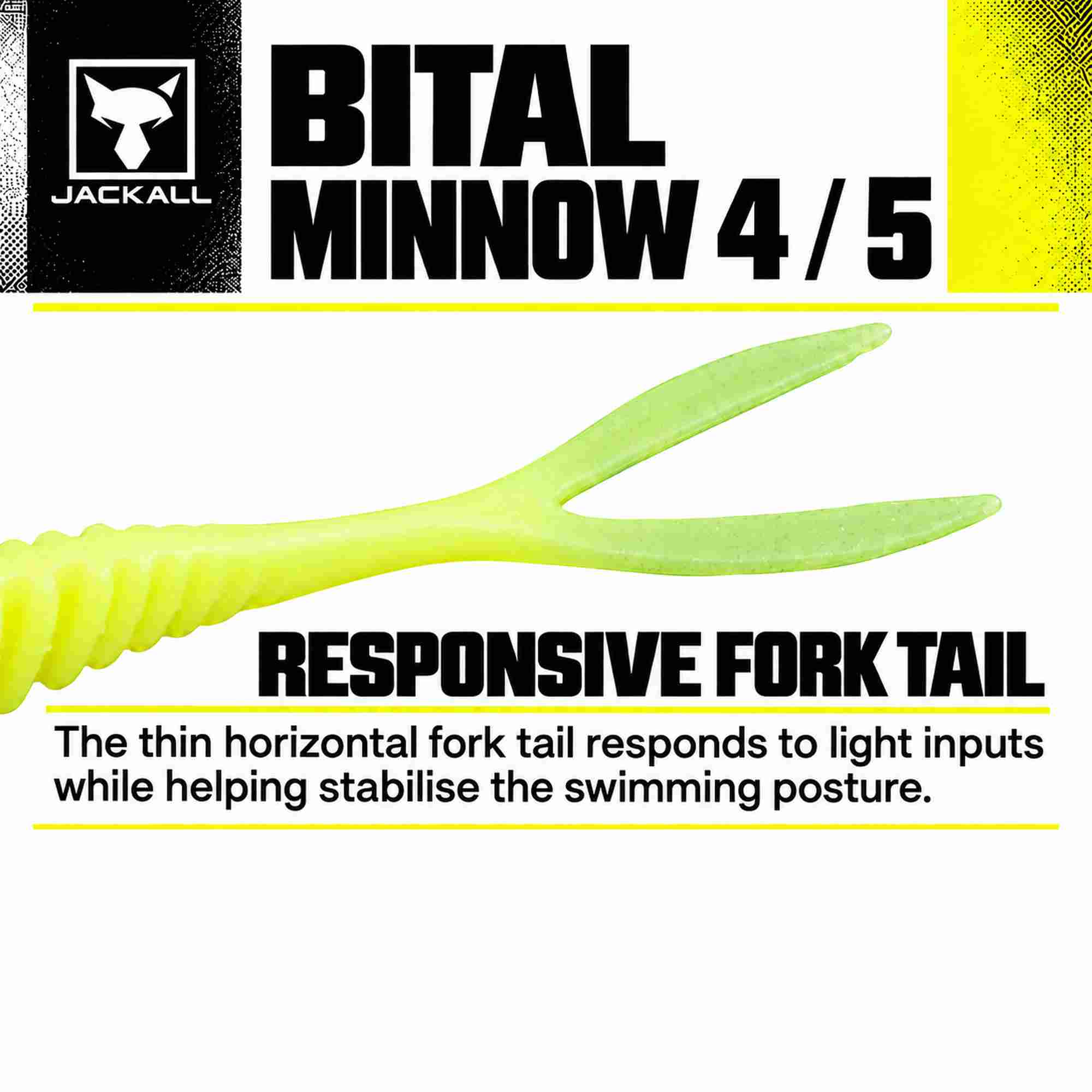 Jackall Soft Lure Bital Minnow 4 Inches Numeri Smoke Shad (7340)