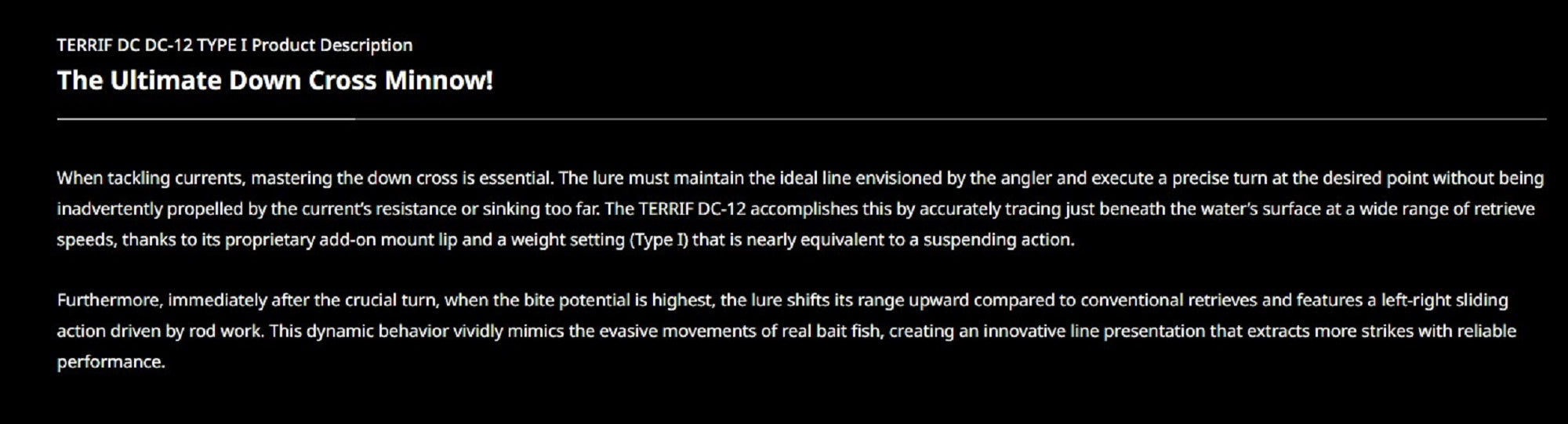 Duo Terrif DC 12 Type 1 Slow Sinking Lure ACC0039 (0187)