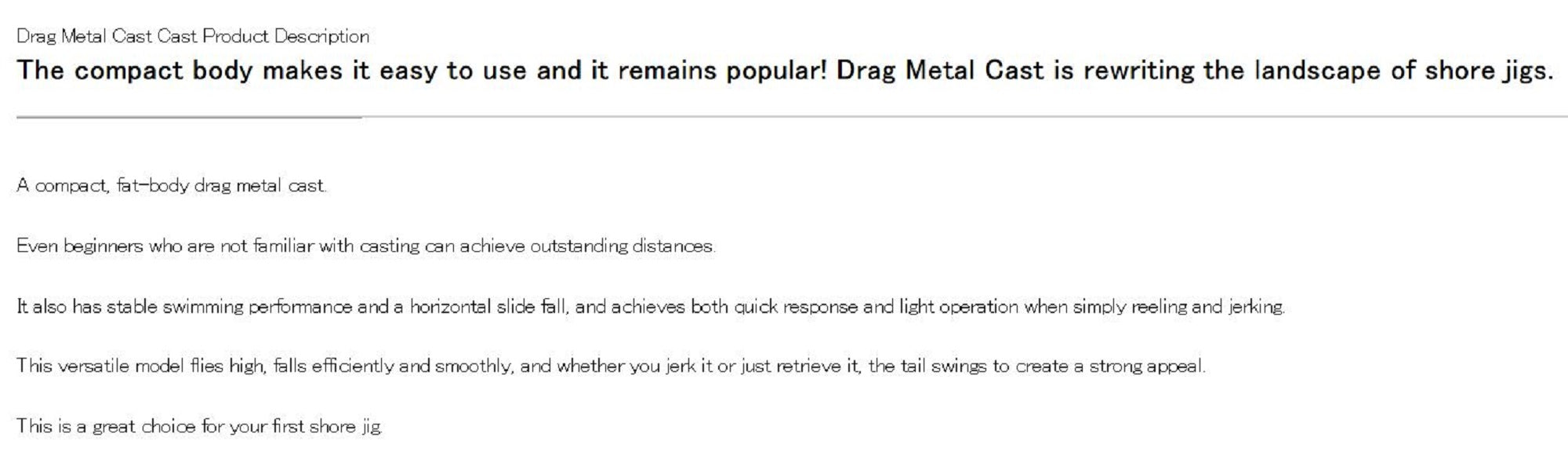 Duo Metal Jig Drag Metal Cast 40 grams PDA0002 (9603)