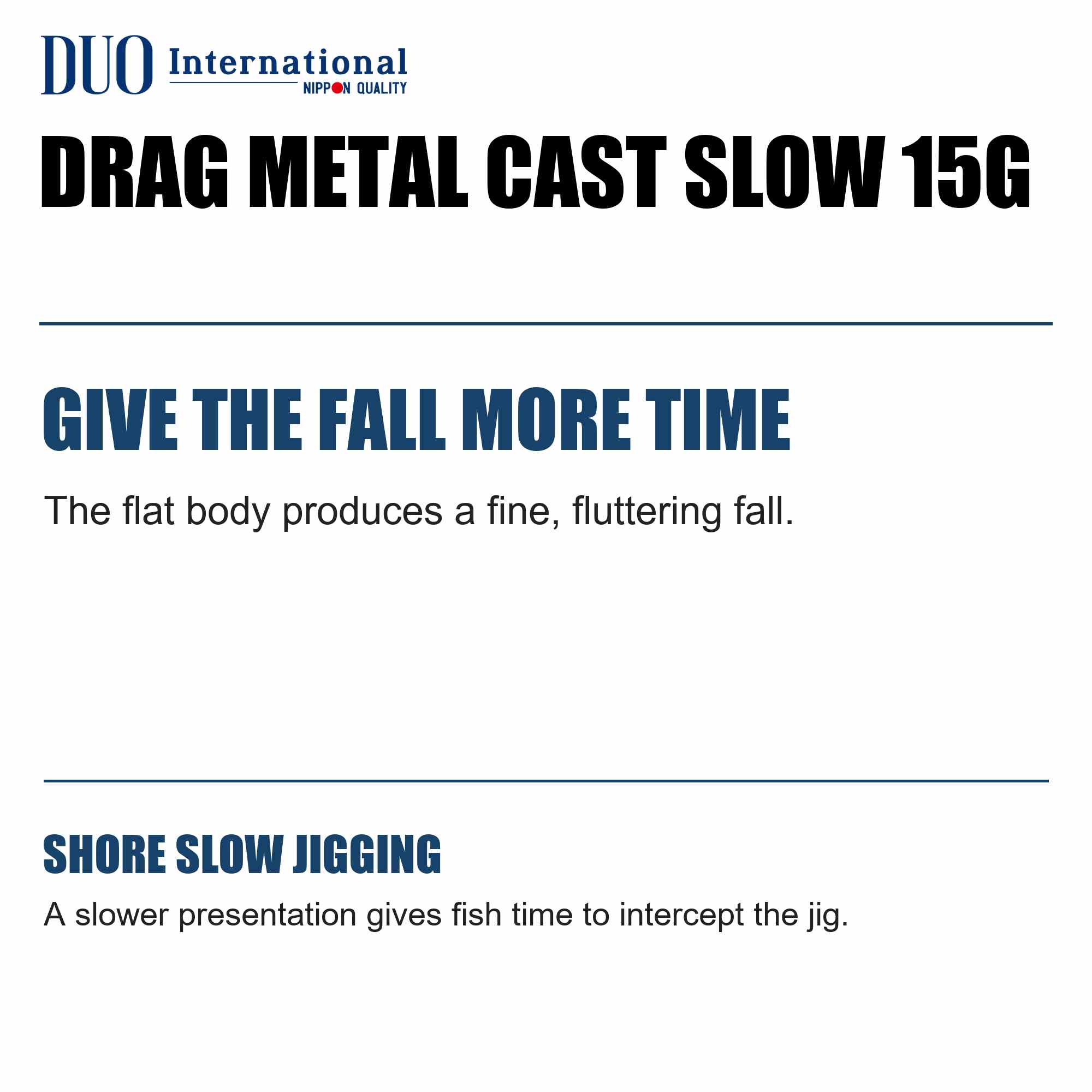 Duo Metal Jig Drag Metal Cast Slow 15 grams PHA0006 (6137)