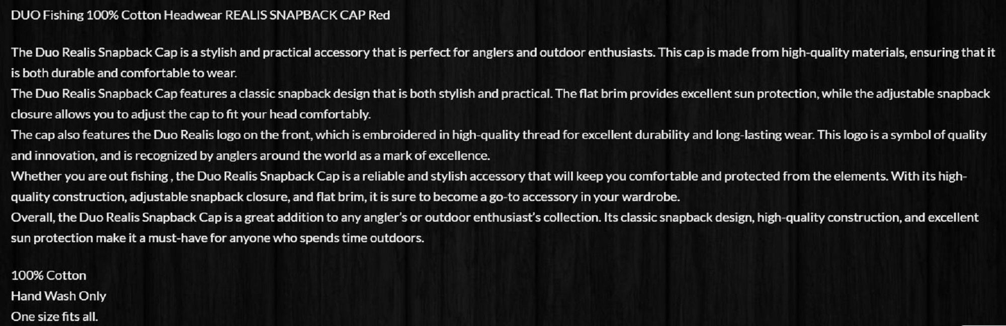 Duo Cap Snapback Cap Original Japan Free Size Red (7332)