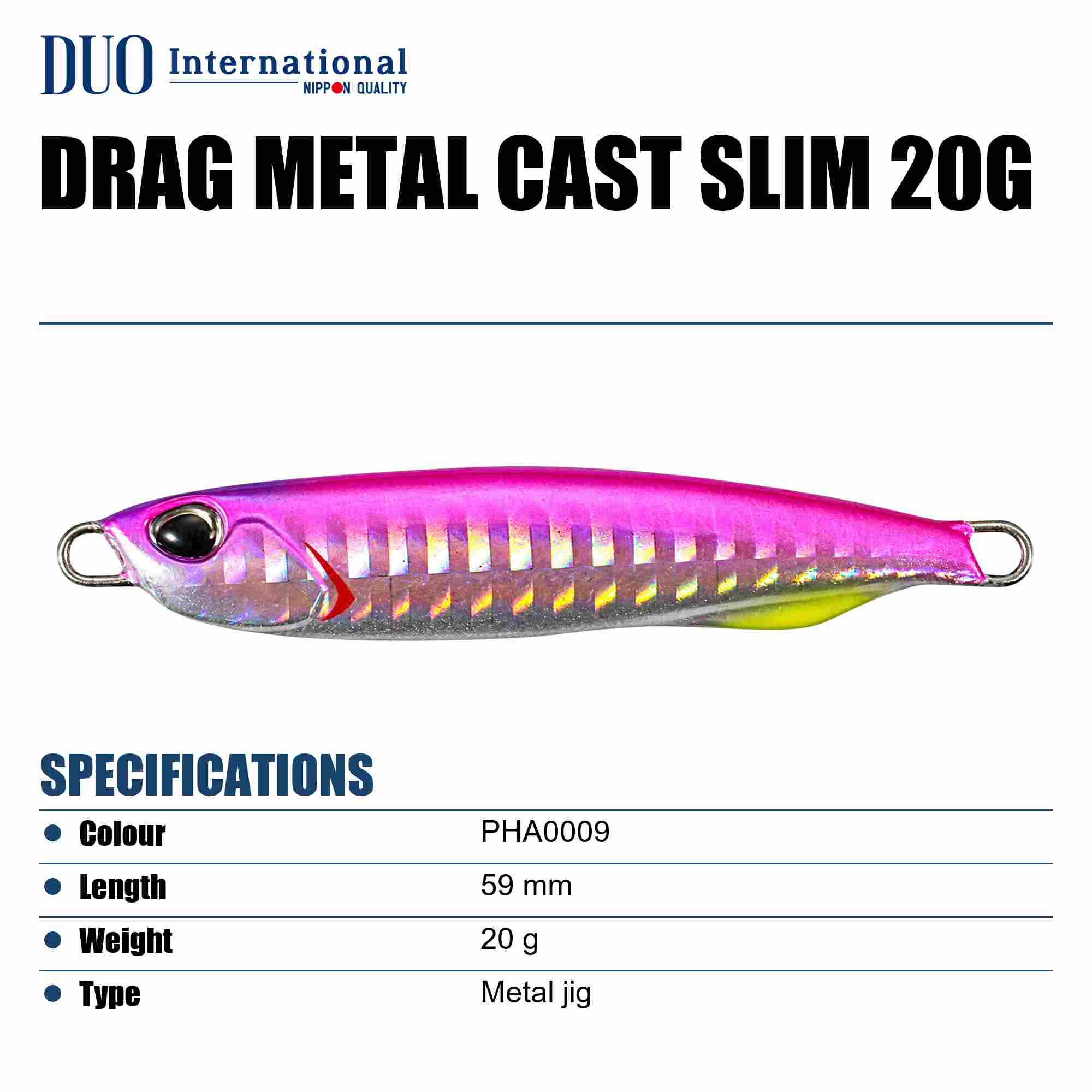 Duo Metal Jig Drag Metal Cast Slim 20 grams PHA0009 (8230)