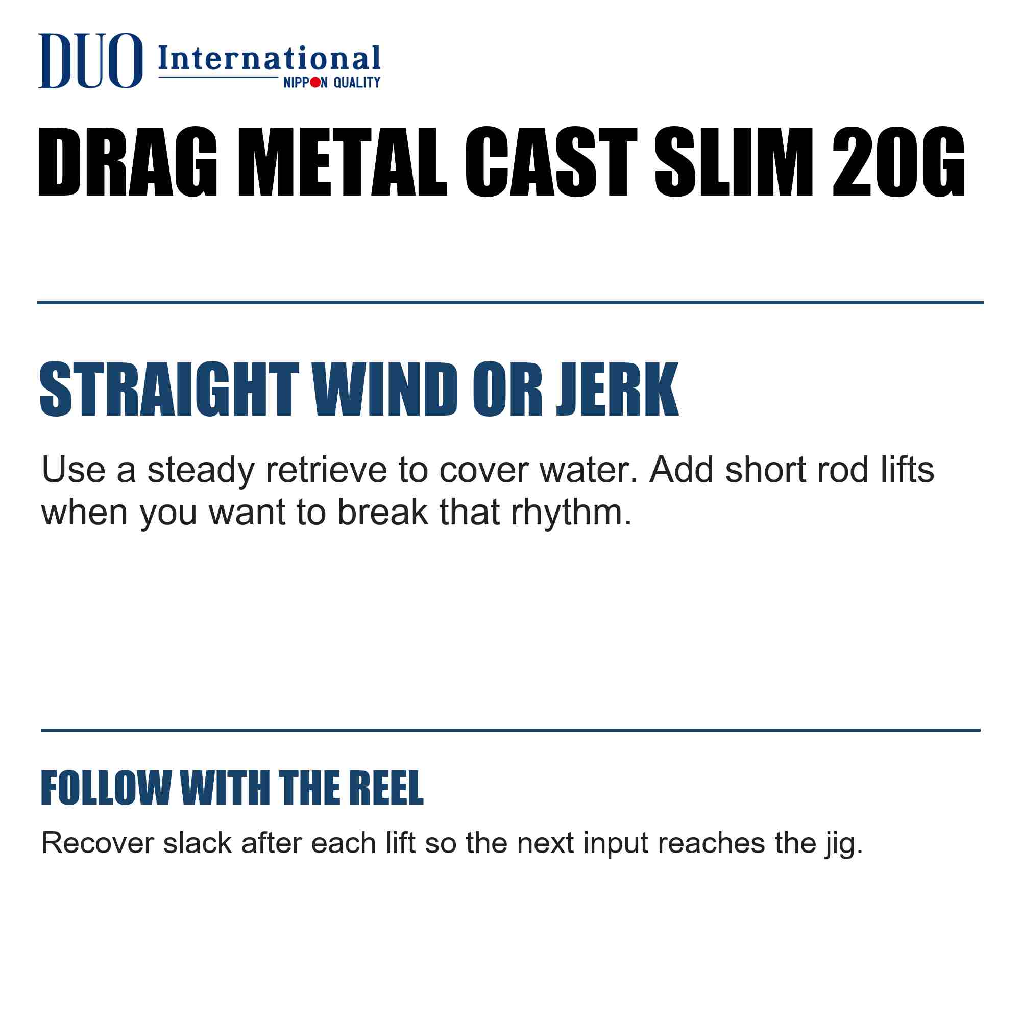 Duo Metal Jig Drag Metal Cast Slim 20 grams PJA0101 (8278)