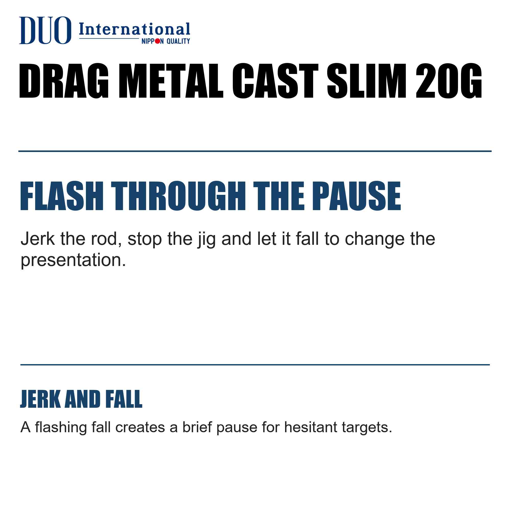Duo Metal Jig Drag Metal Cast Slim 20 grams PJA0101 (8278)