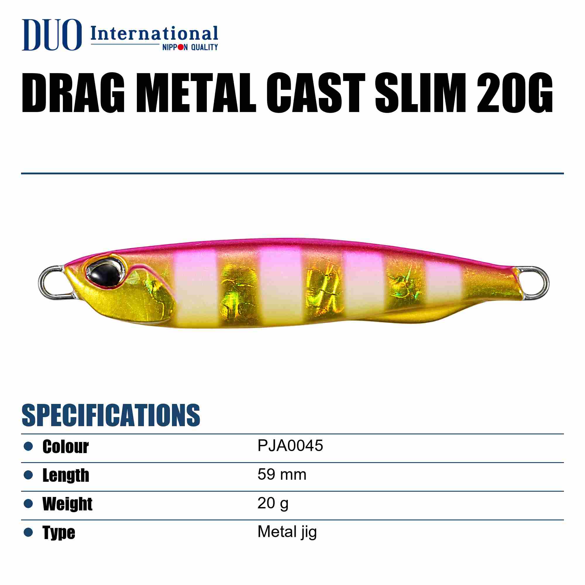 Duo Metal Jig Drag Metal Cast Slim 20 grams PJA0045 (8292)