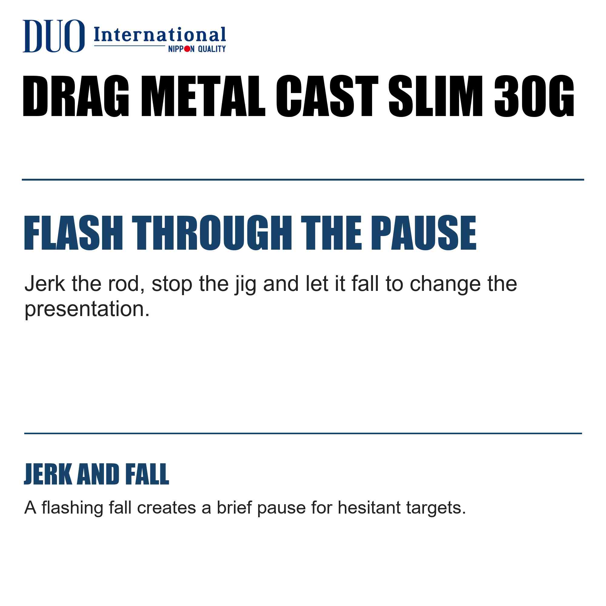 Duo Metal Jig Drag Metal Cast Slim 30 grams PJA0101 (8353)