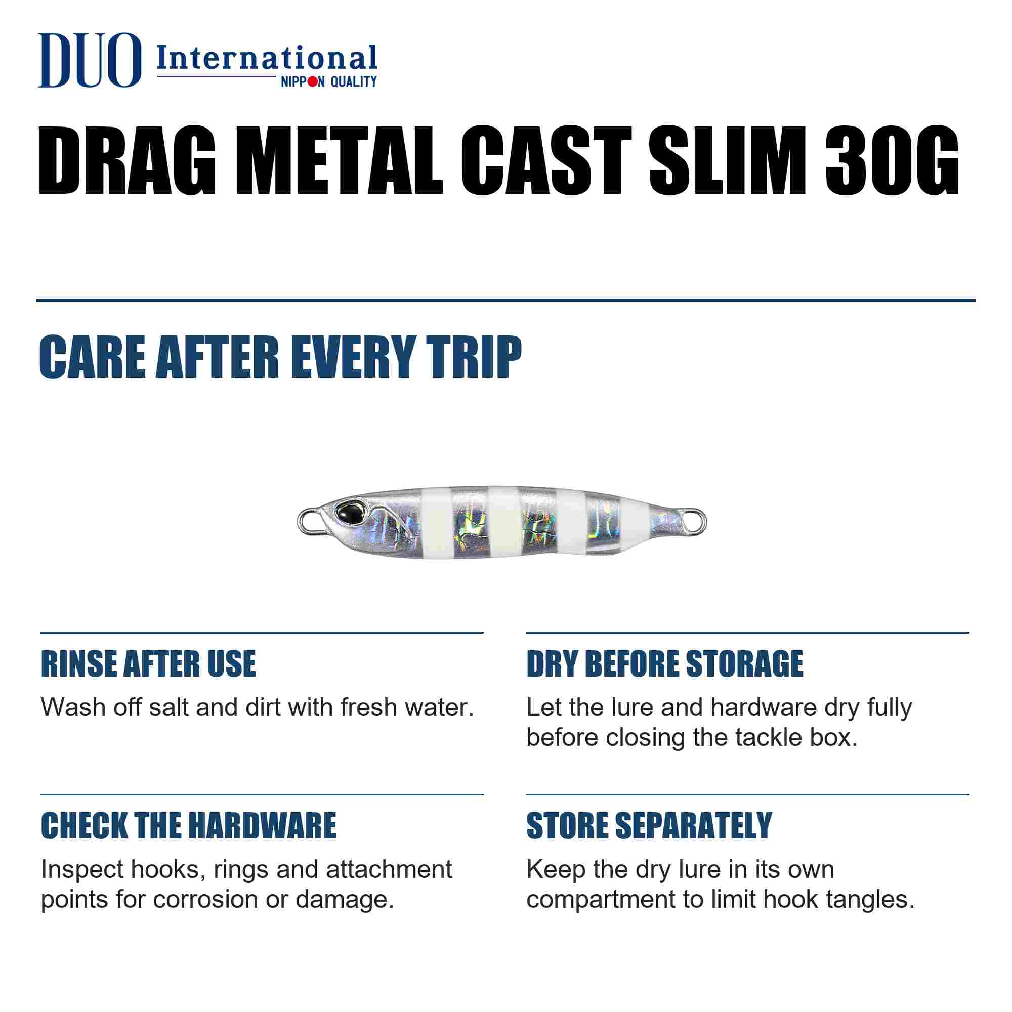 Duo Metal Jig Drag Metal Cast Slim 30 grams PJA0101 (8353)