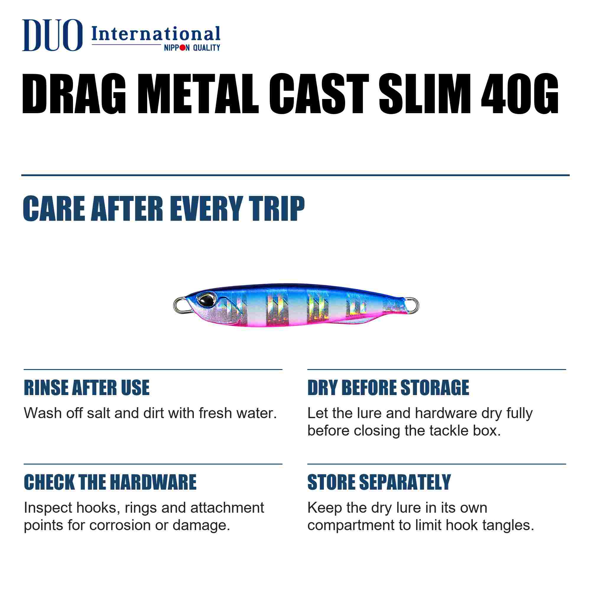 Duo Metal Jig Drag Metal Cast Slim 40 grams PHA0040 (8445)