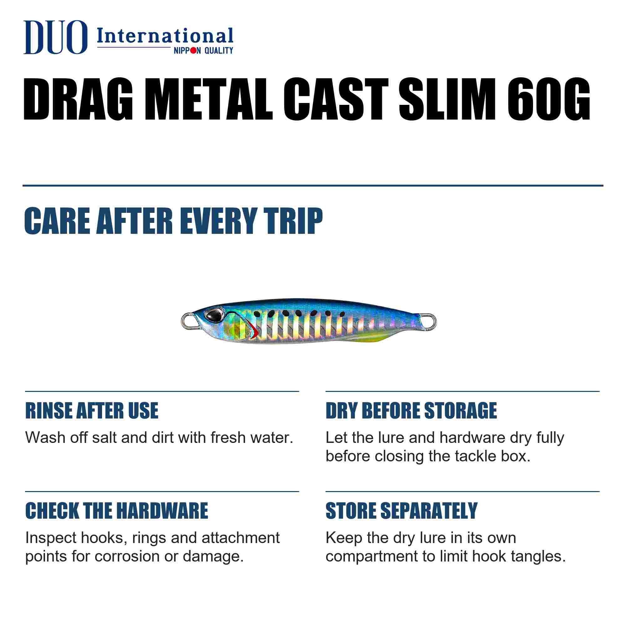 Duo Metal Jig Drag Metal Cast Slim 60 grams PHA0011 (8469)