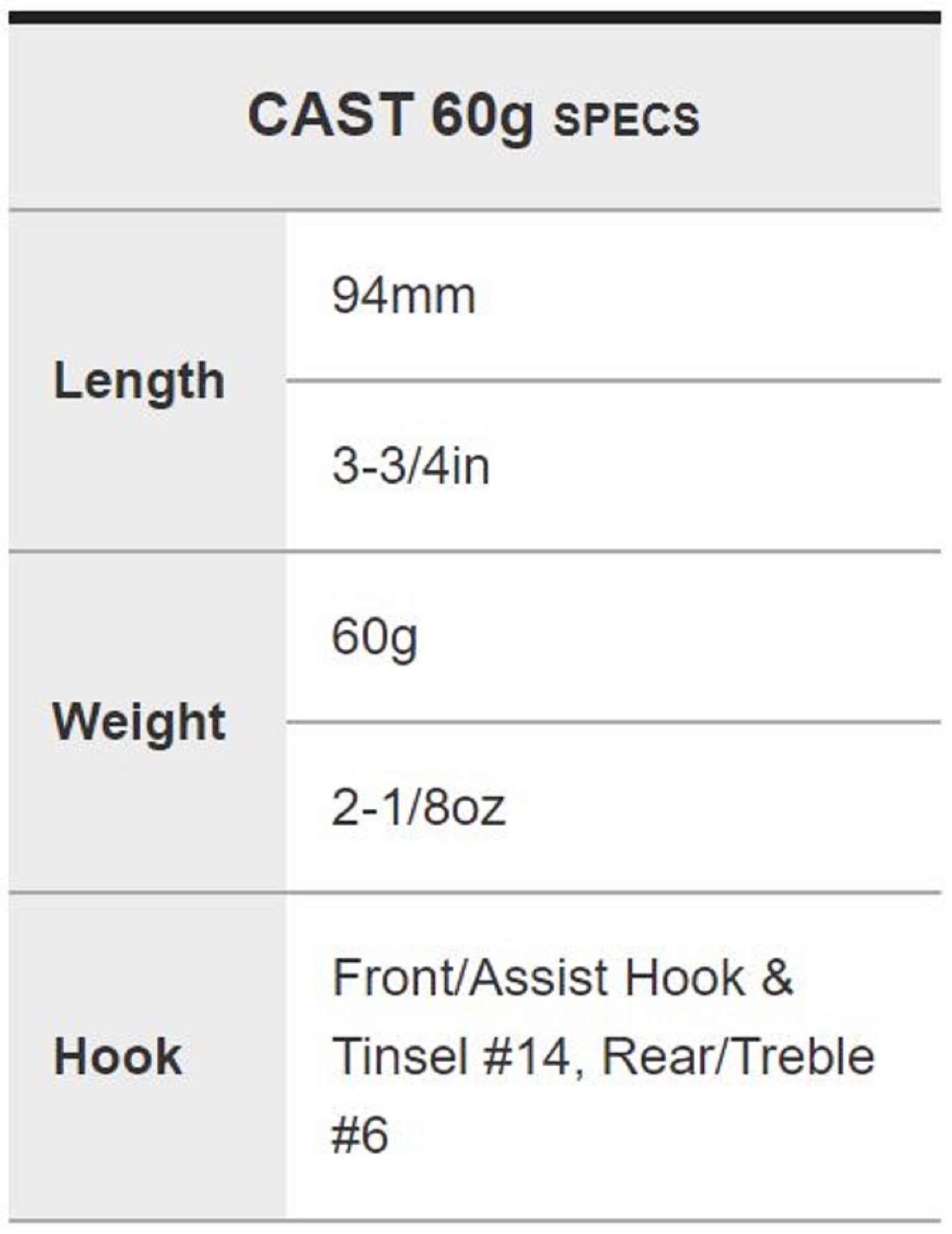Duo Metal Jig Drag Metal Slim 60 grams PHA0009 (8476)
