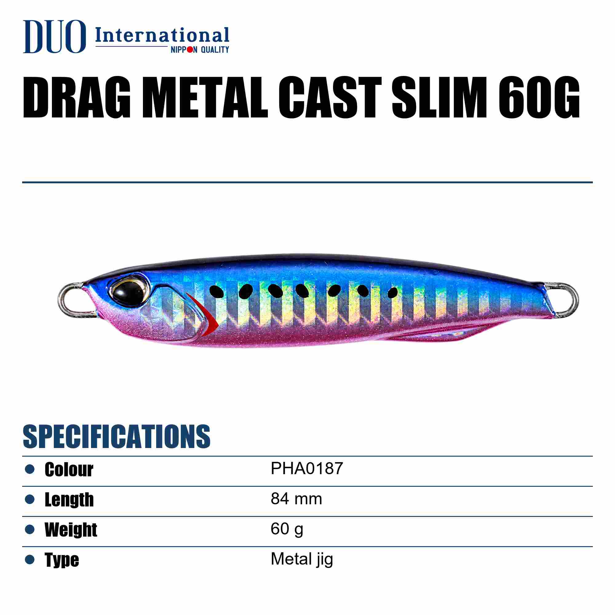 Duo Metal Jig Drag Metal Cast Slim 60 grams PHA0187 (8483)