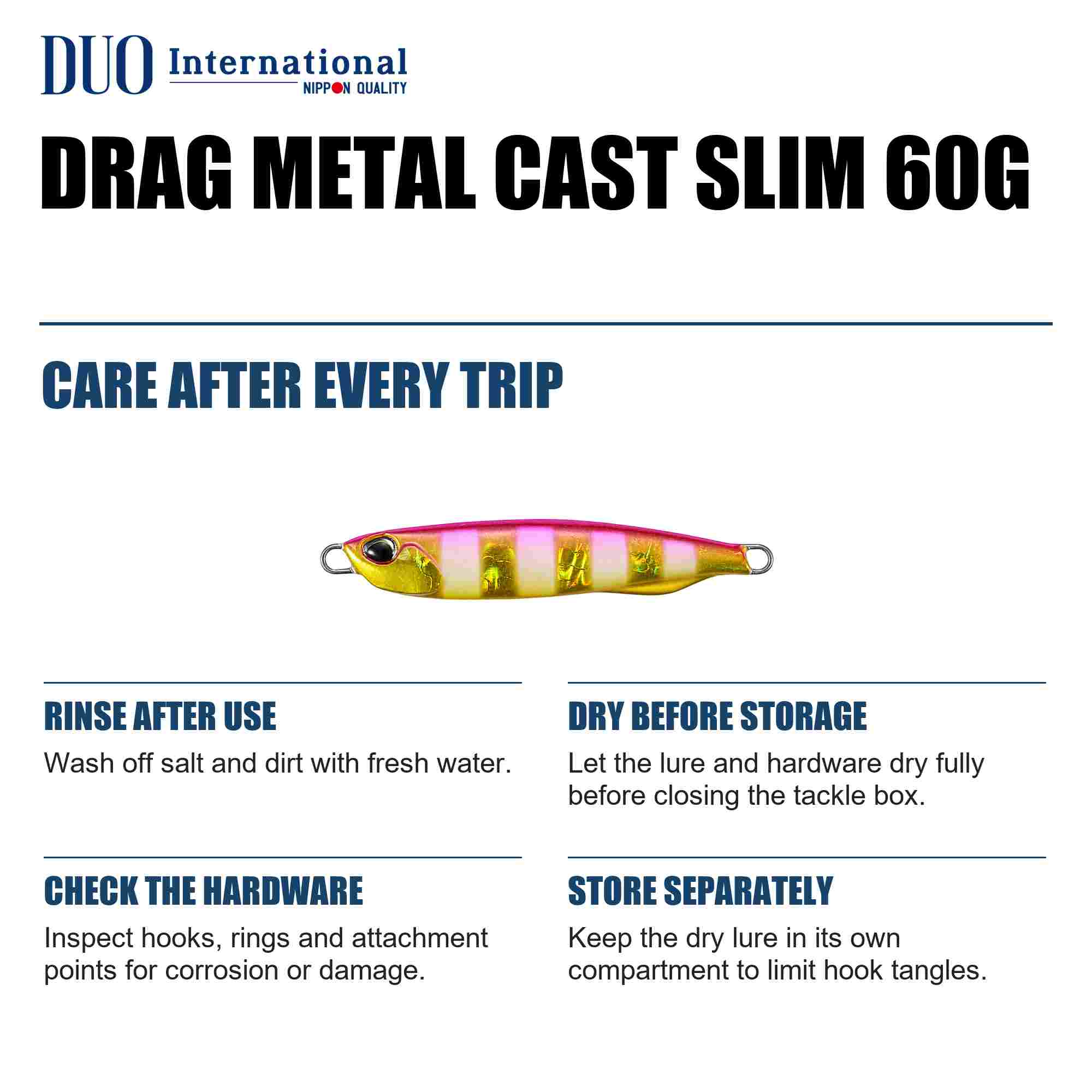 Duo Metal Jig Drag Metal Cast Slim 60 grams PJA0045 (8537)