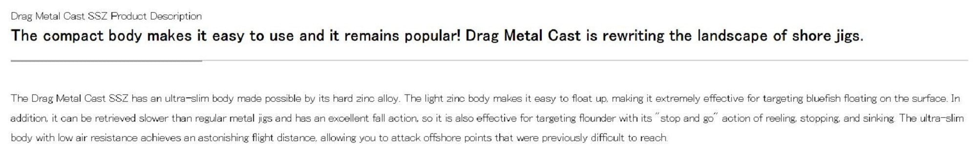 Duo Metal Jig Drag Metal Cast Super Slim 30 grams PHA0011 (1930)