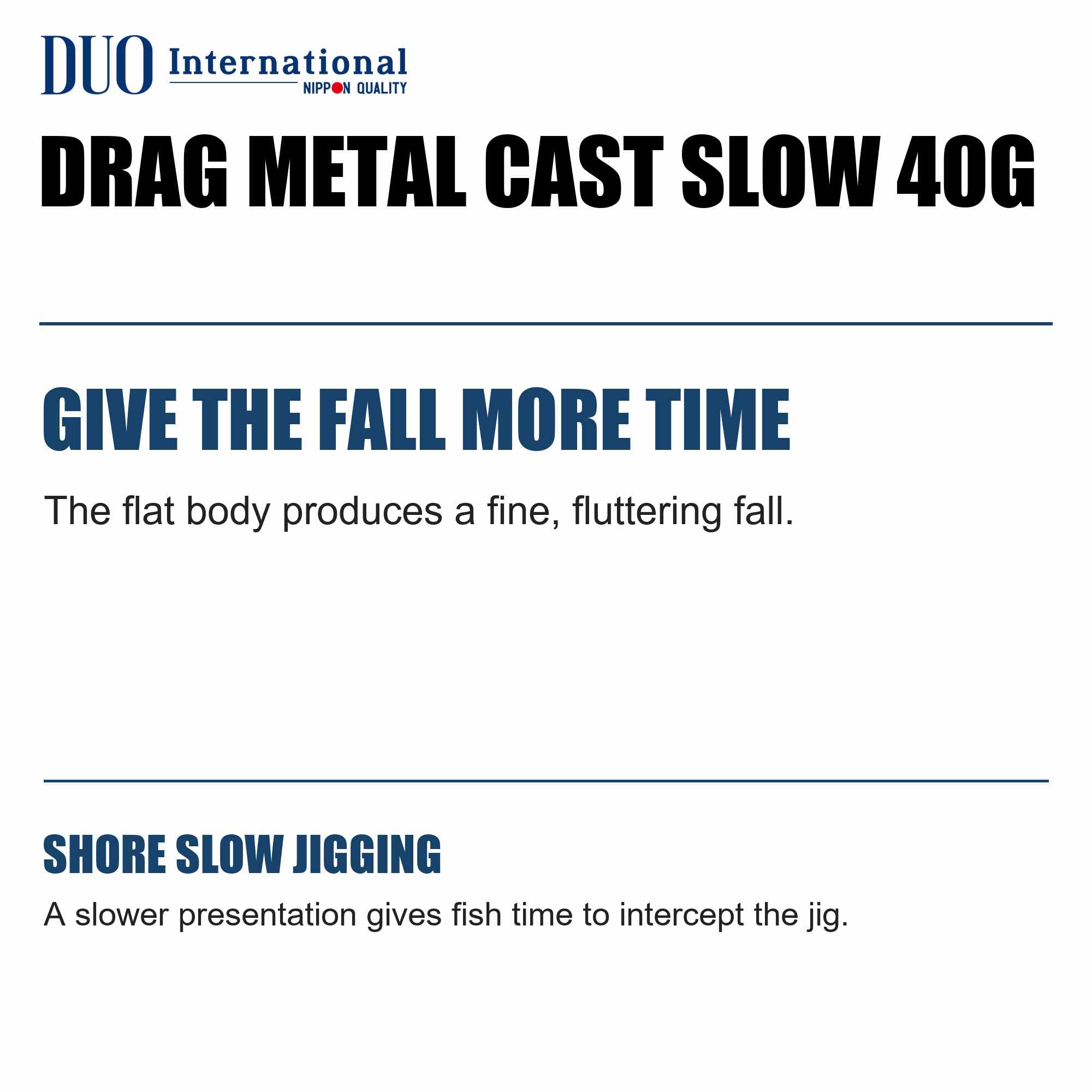 Duo Metal Jig Drag Metal Cast Slow 40 grams PJAZ142 (7550)