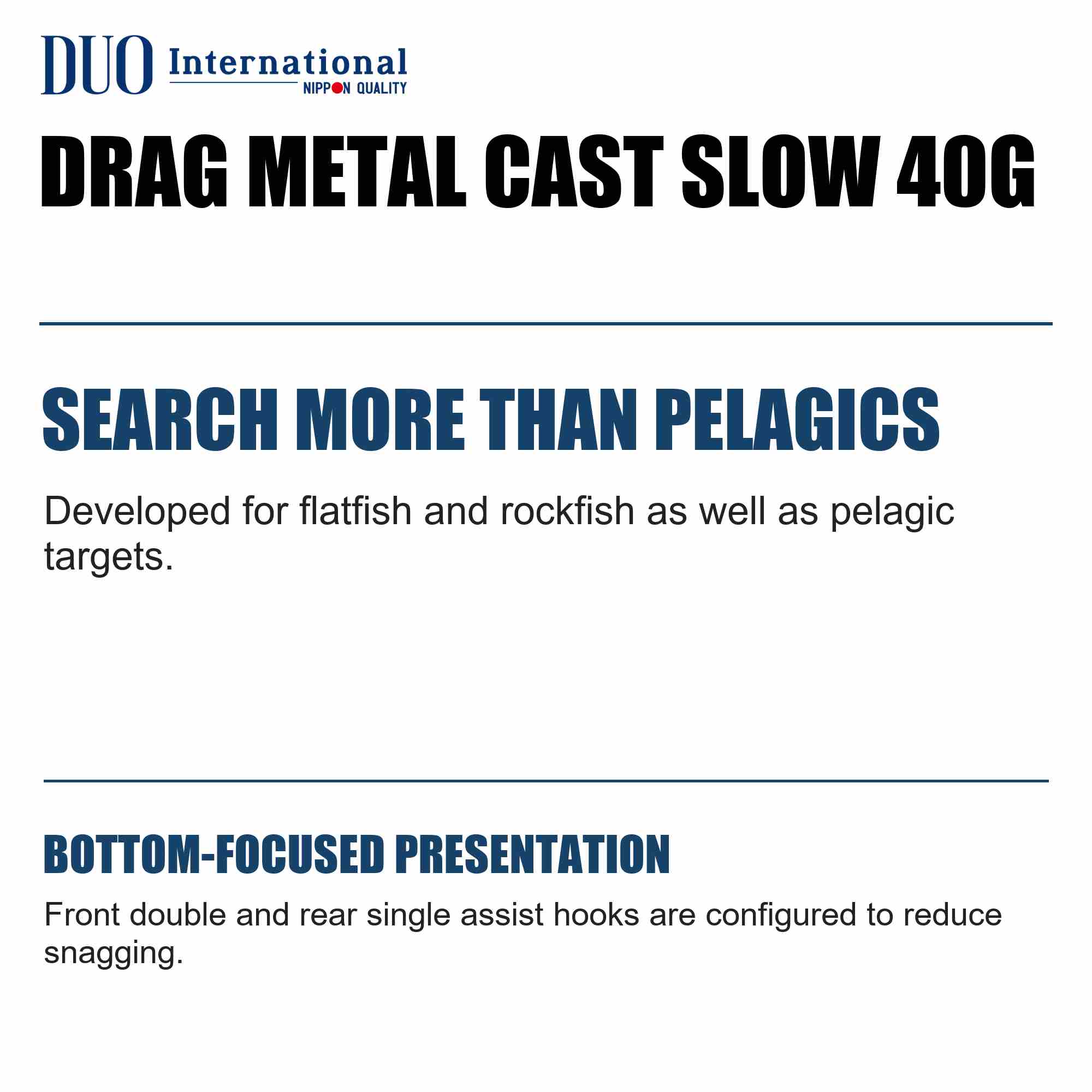 Duo Metal Jig Drag Metal Cast Slow 40 grams PJAZ142 (7550)