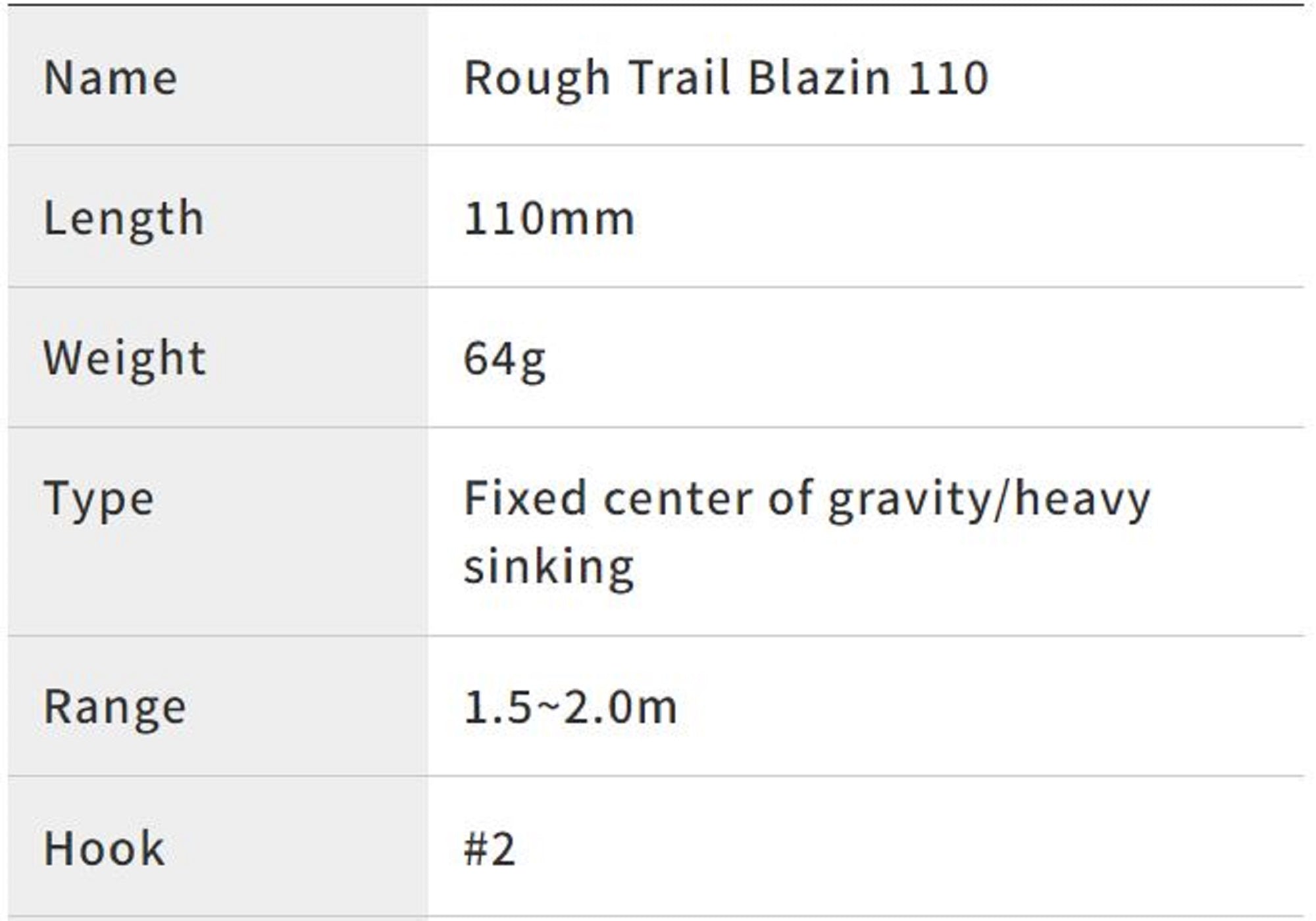 Duo Rough Trail Blazin 110 mm 64 grams Sinking Lure AHA0011 (8571)