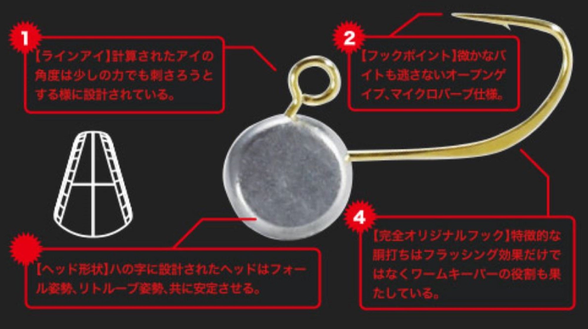 Duo Tetra Works Snip Head 1.2 grams Size L, 5/pack 1.2g (0079)