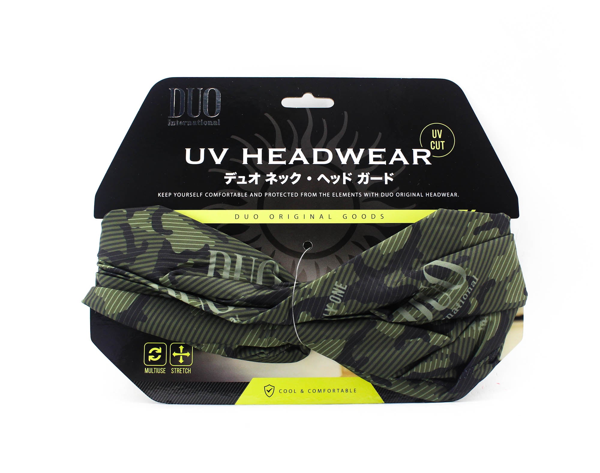 Duo Neck Gaiter UV Head Wear Free Size Original Green Camou (1359)
