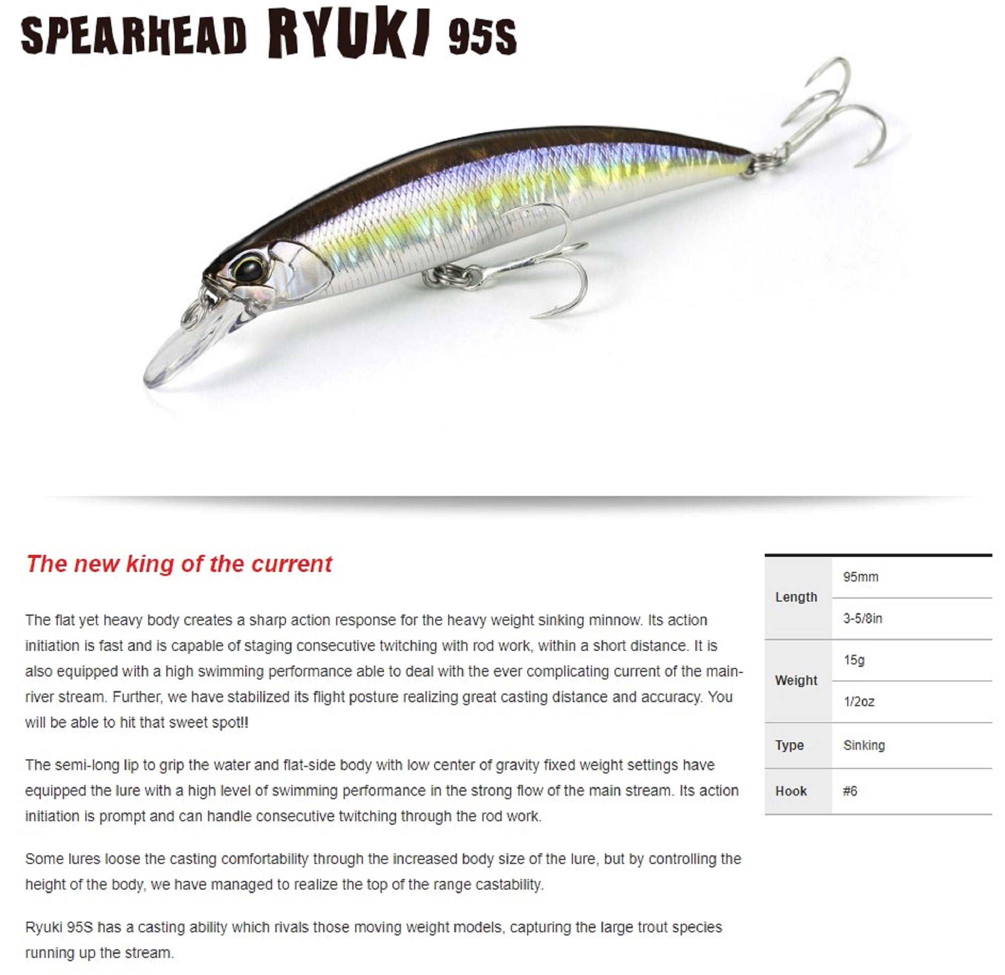 Duo Spearhead Ryuki 95S Sinking Lure AHA4006 (1472)