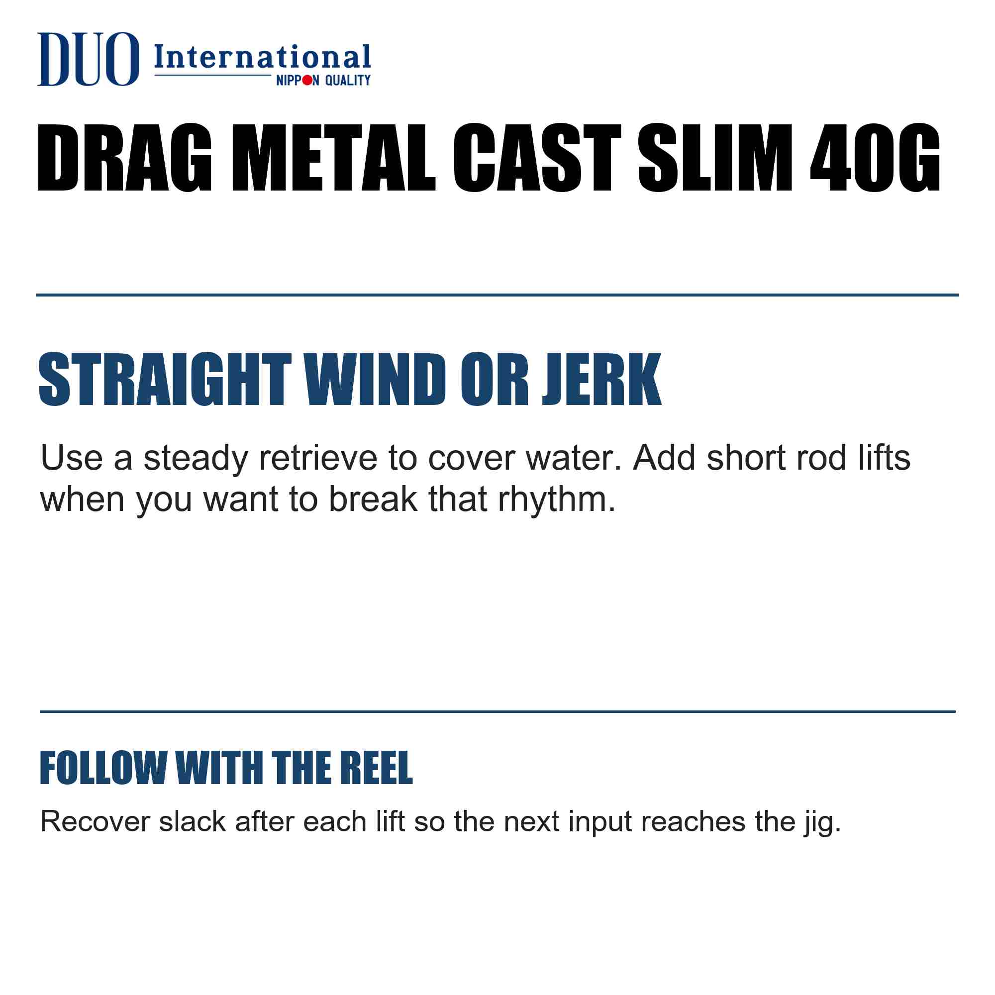 Duo Metal Jig Drag Metal Slim 40 grams PCC0400 (2950)