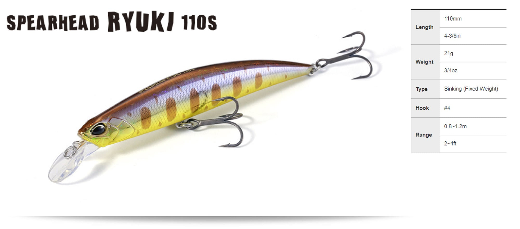 Duo Spearhead Ryuki 110S SW Sinking Lure ADA3121 (1877)