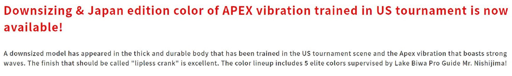 Duo Realis Apex Tune Vibration F85 Sinking Lure DPA3331 (8257)