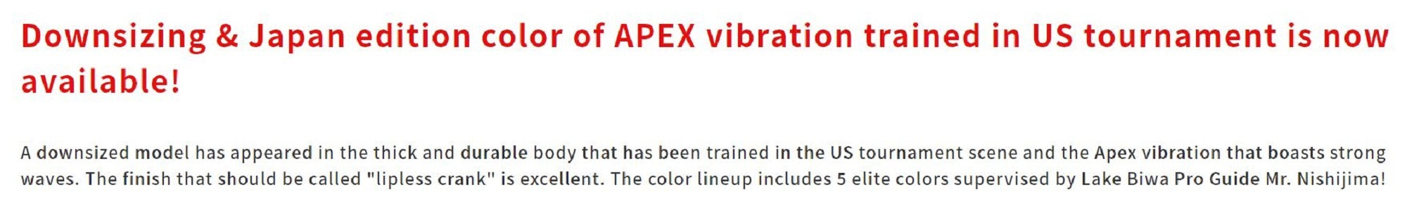 Duo Realis Apex Tune Vibration F85 Sinking Lure ADA3238 (8271)