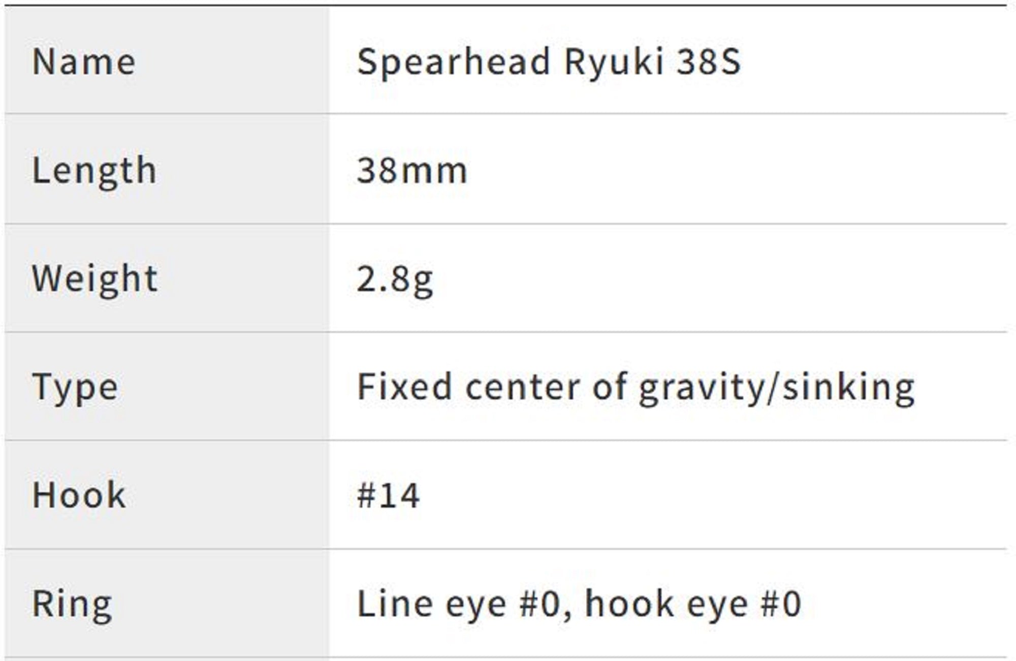 Duo Spearhead Ryuki 38S Sinking Lure ADA4055 (7128)