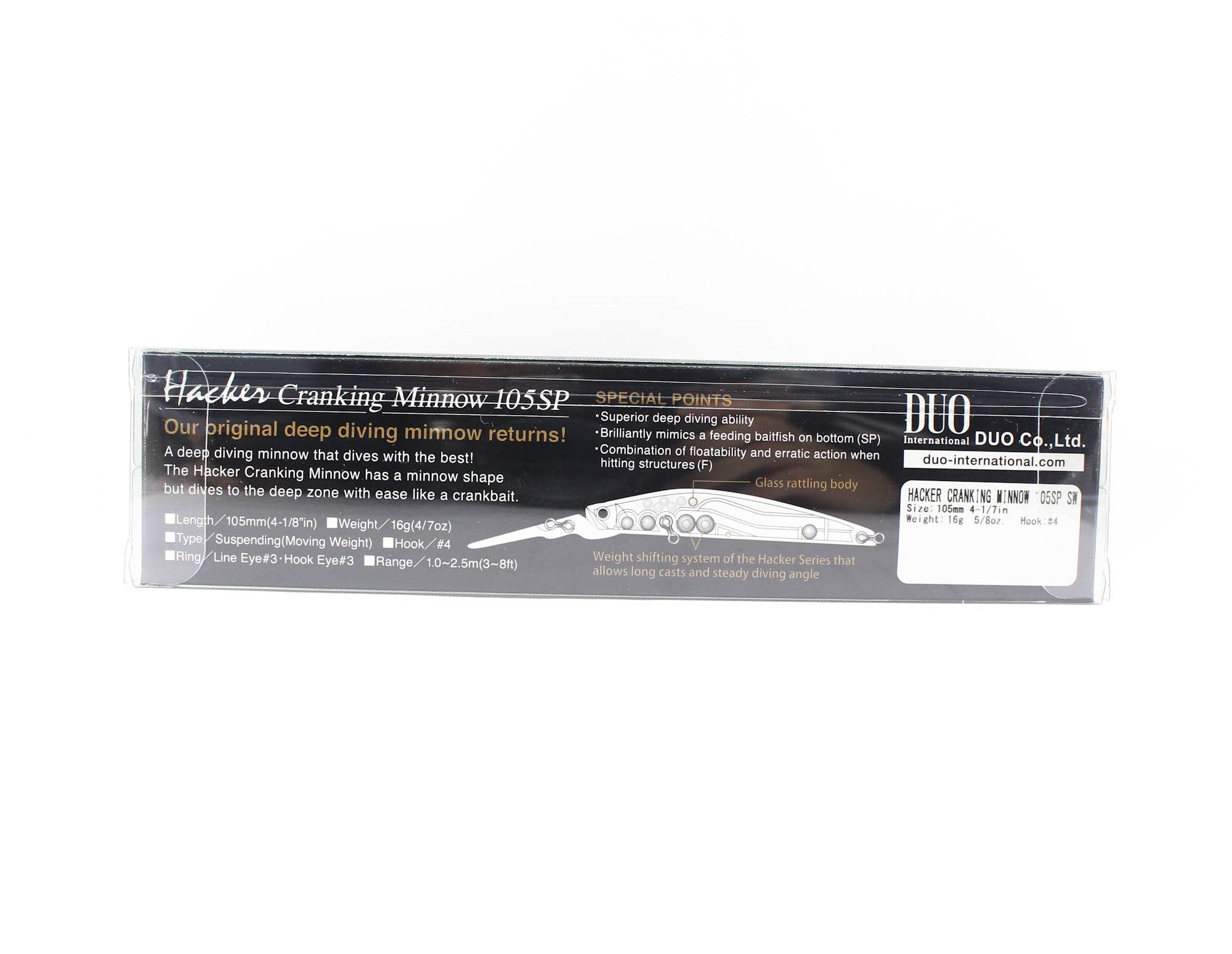 Duo Hacker Slaver Cranking Minnow 105SP SW Suspend Lure CRA3050 (8736)